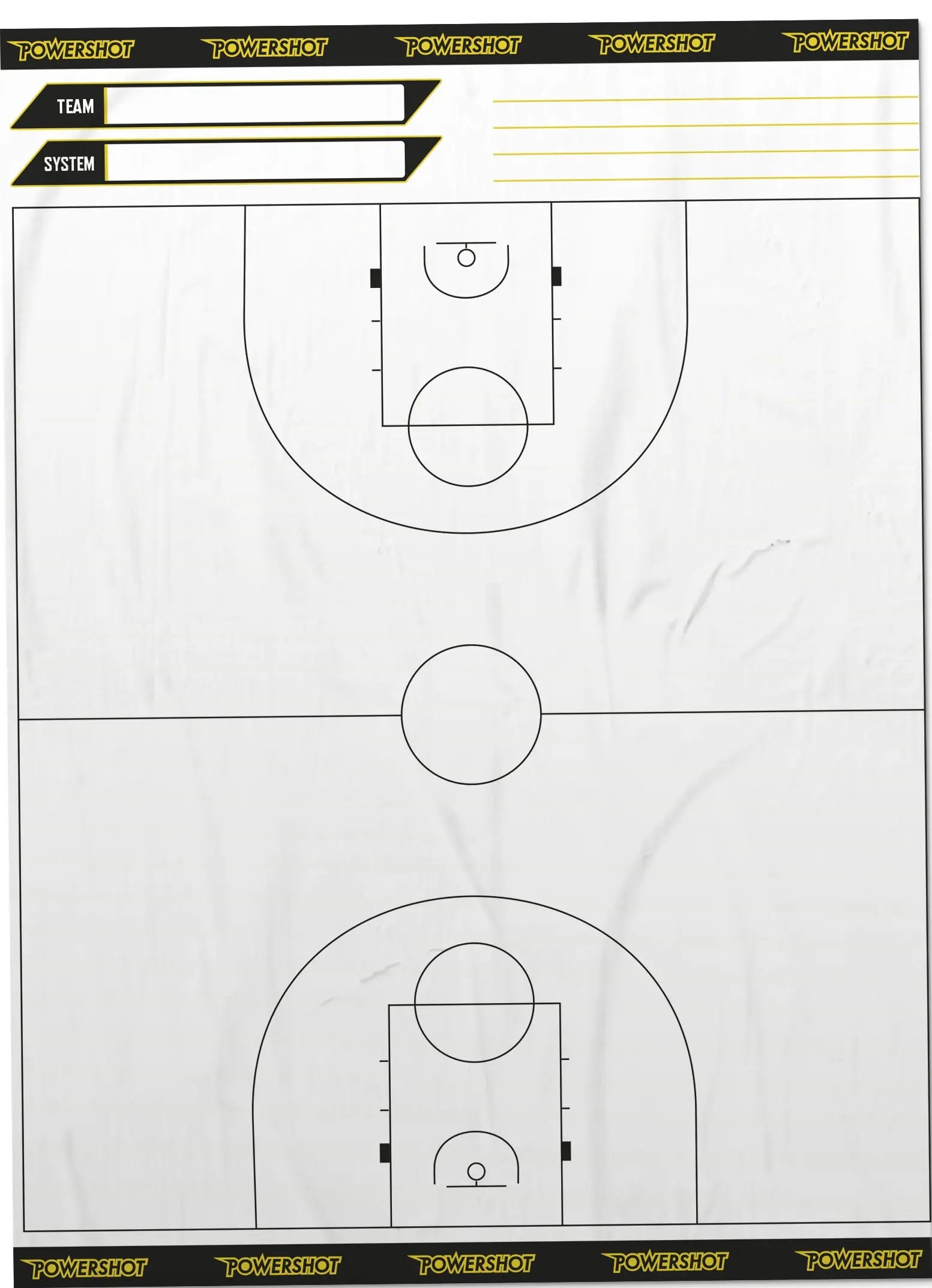 Roll of tactical basketball sheets full court
