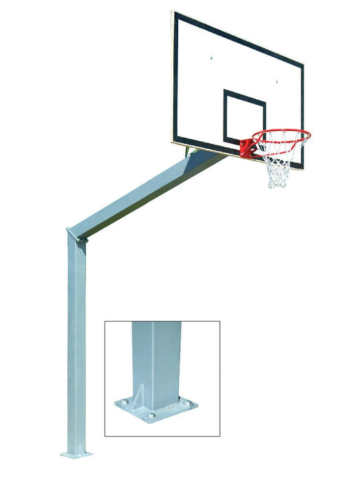 Outdoor basketball hoop with 2.25m overhang