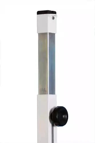 Height adjustable square badminton posts - 1.4m to 1.55m with floor sleeves