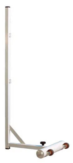 Transportable badminton posts 1.55m height with PVC wheels