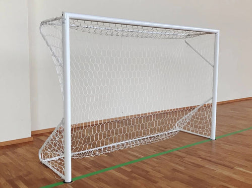 Sealed football/futsal goal steel - 3m x 2m with net and sleeves