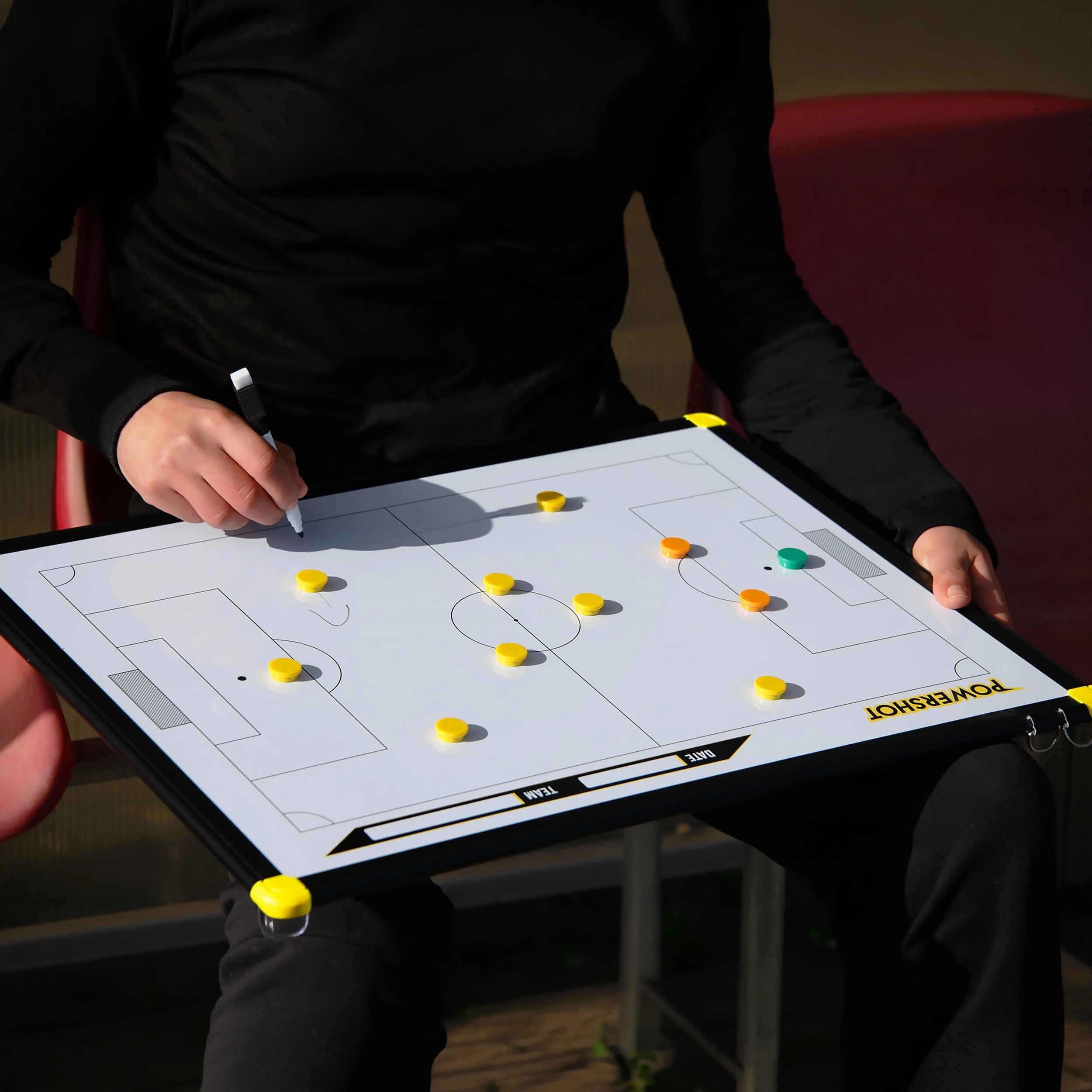 Magnetic football tactical board - 60cm x 45cm with bag Powershot