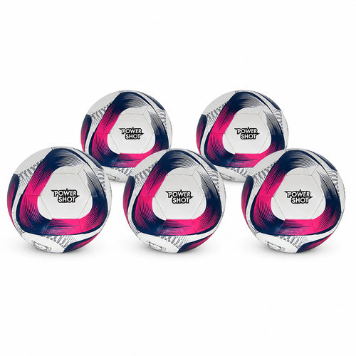 Football pink and blue size 5 - Set of 5 Powershot
