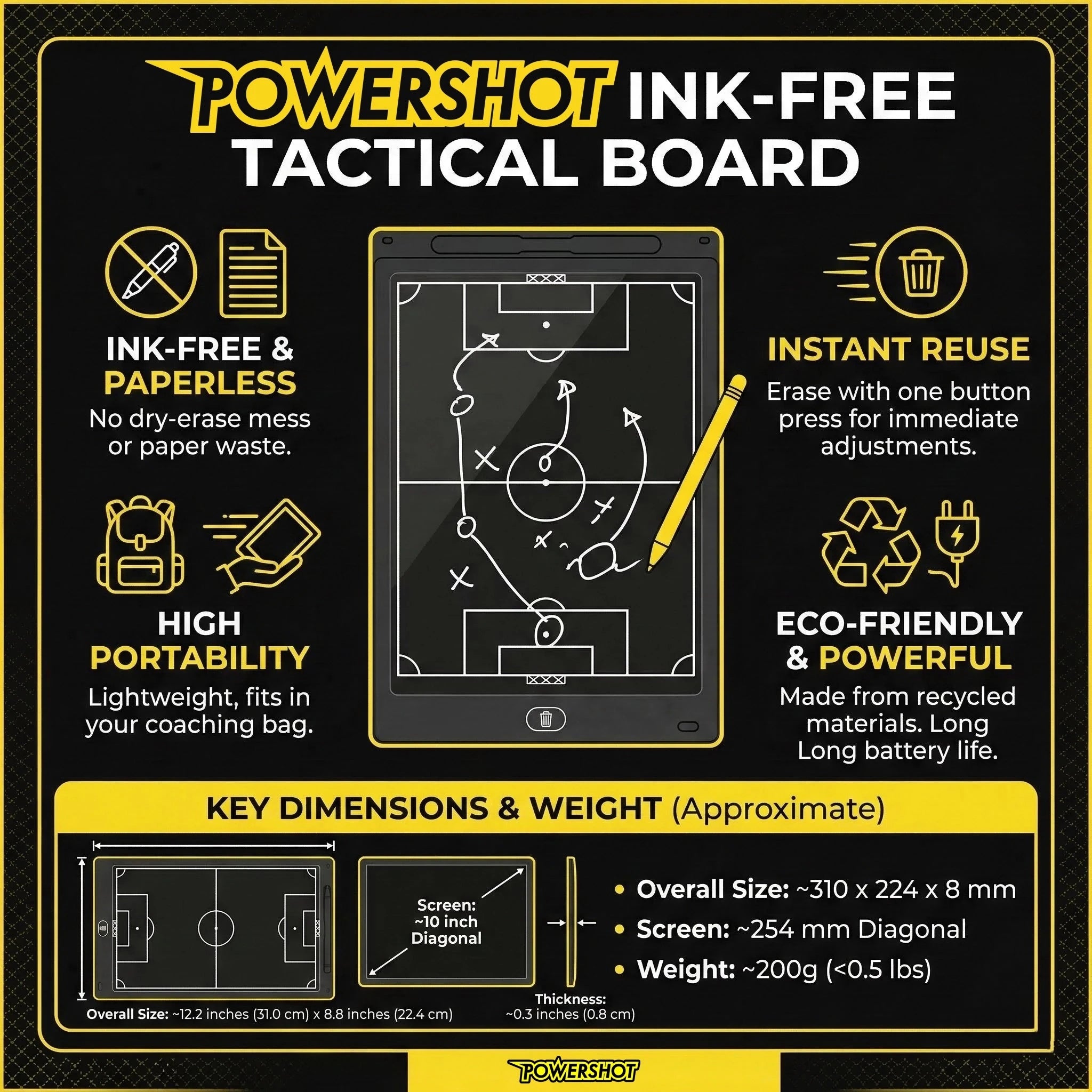 Football tactical board ink free