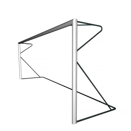 Transportable 8-a-side football goal aluminium with net - 6m x 2.1m - 80mm Powershot
