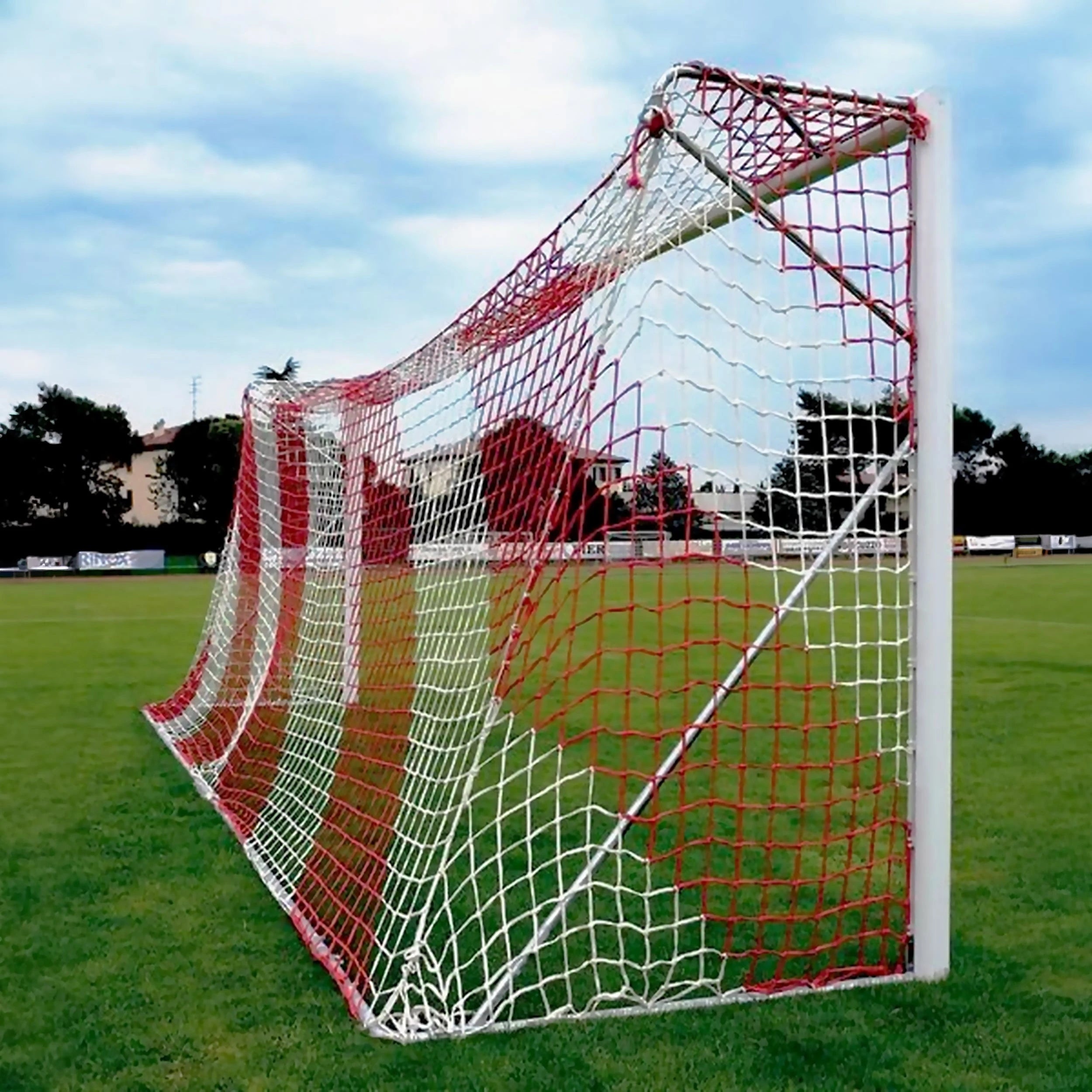 Transportable 8-a-side football goal aluminium with net - 6m x 2.1m - 80mm Powershot