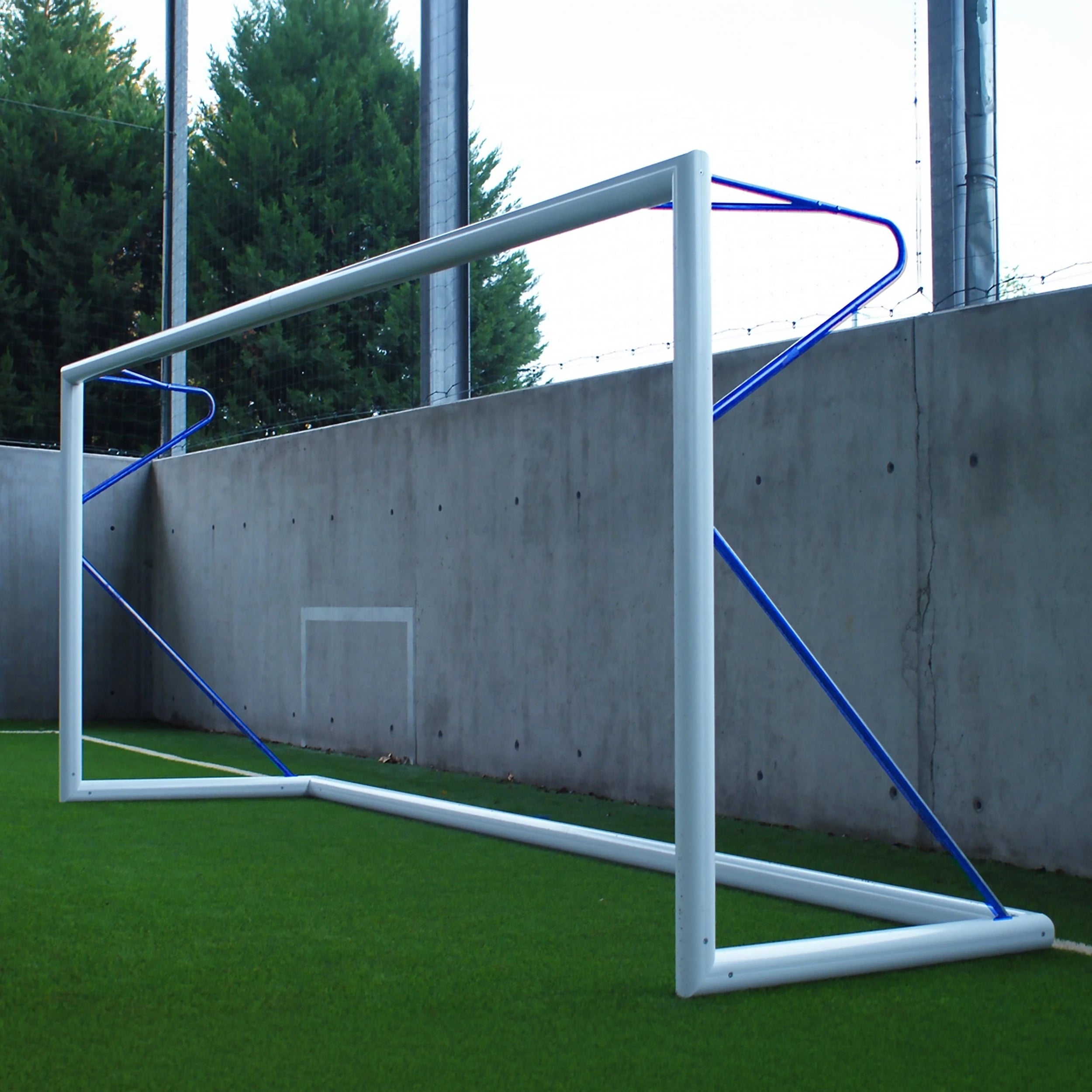 8-a-side football goal transportable aluminium - 5m x 2m - Ø80 mm Powershot