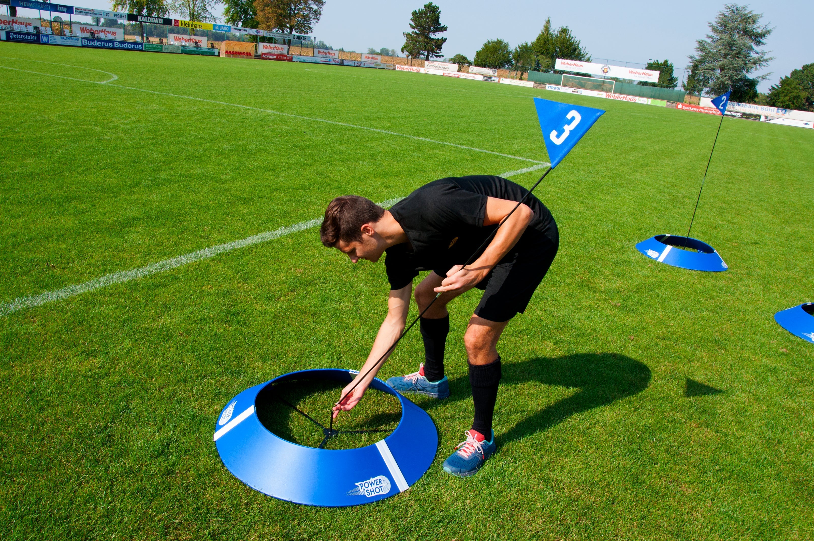 Kit of 3 footgolf targets