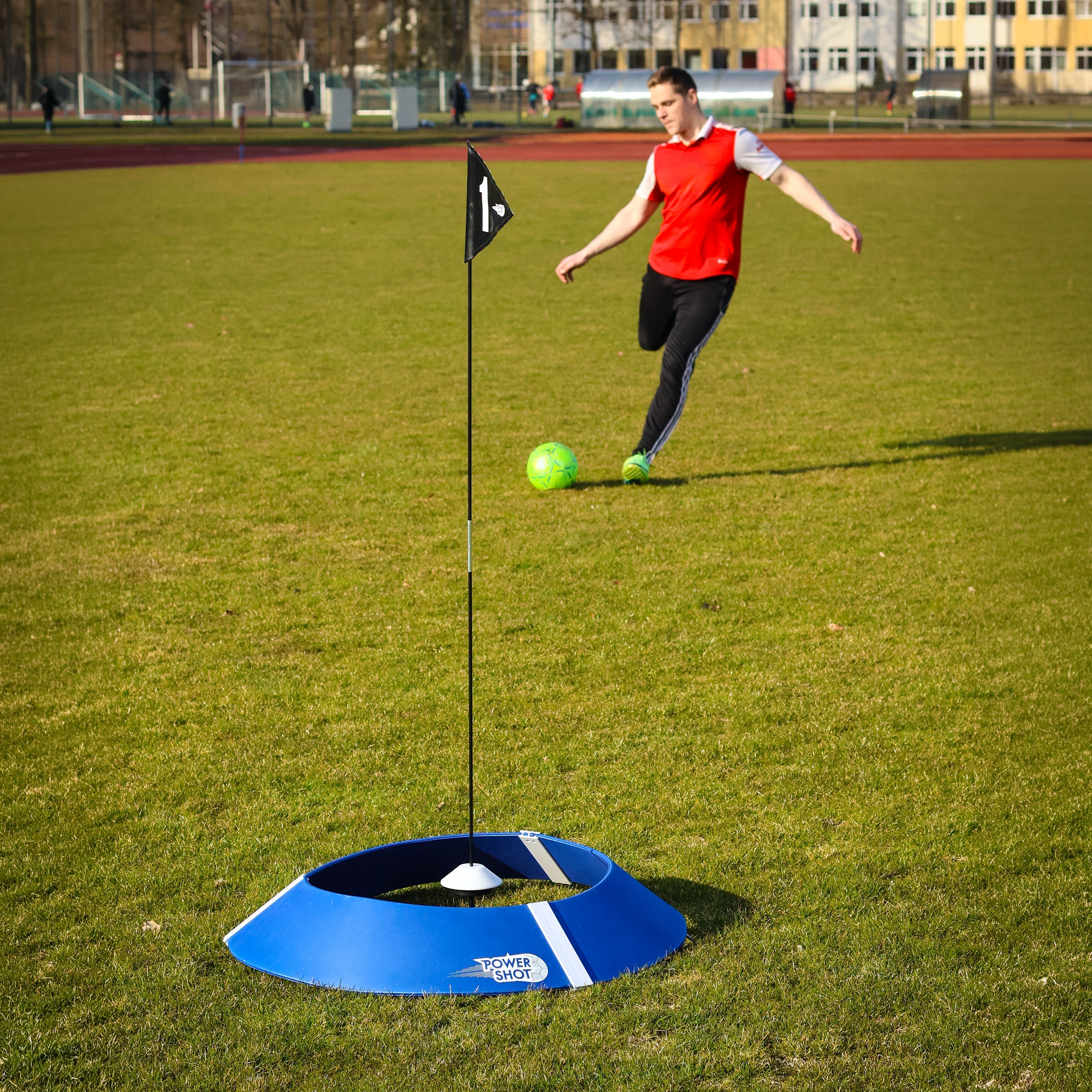 Foot golf target kit with lighted target Powershot