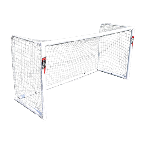 STADIUM Football goal - 2.4m x 1.2m - uPVC - White Powershot