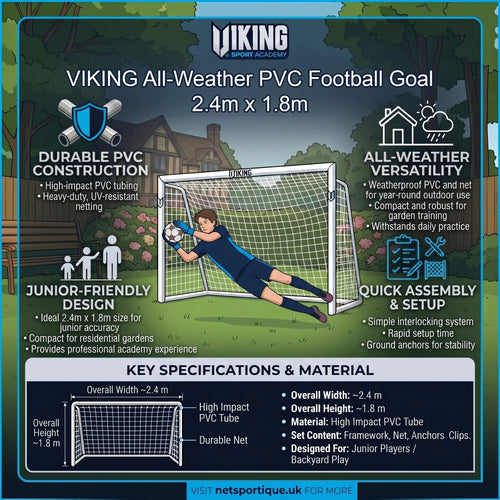 Netsportique garden goal - 2,4m x 1,8m VIKING