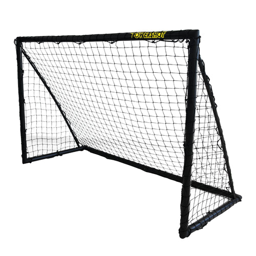 Pair of Football goals - 1.8m x 1.2m - uPVC black Powershot