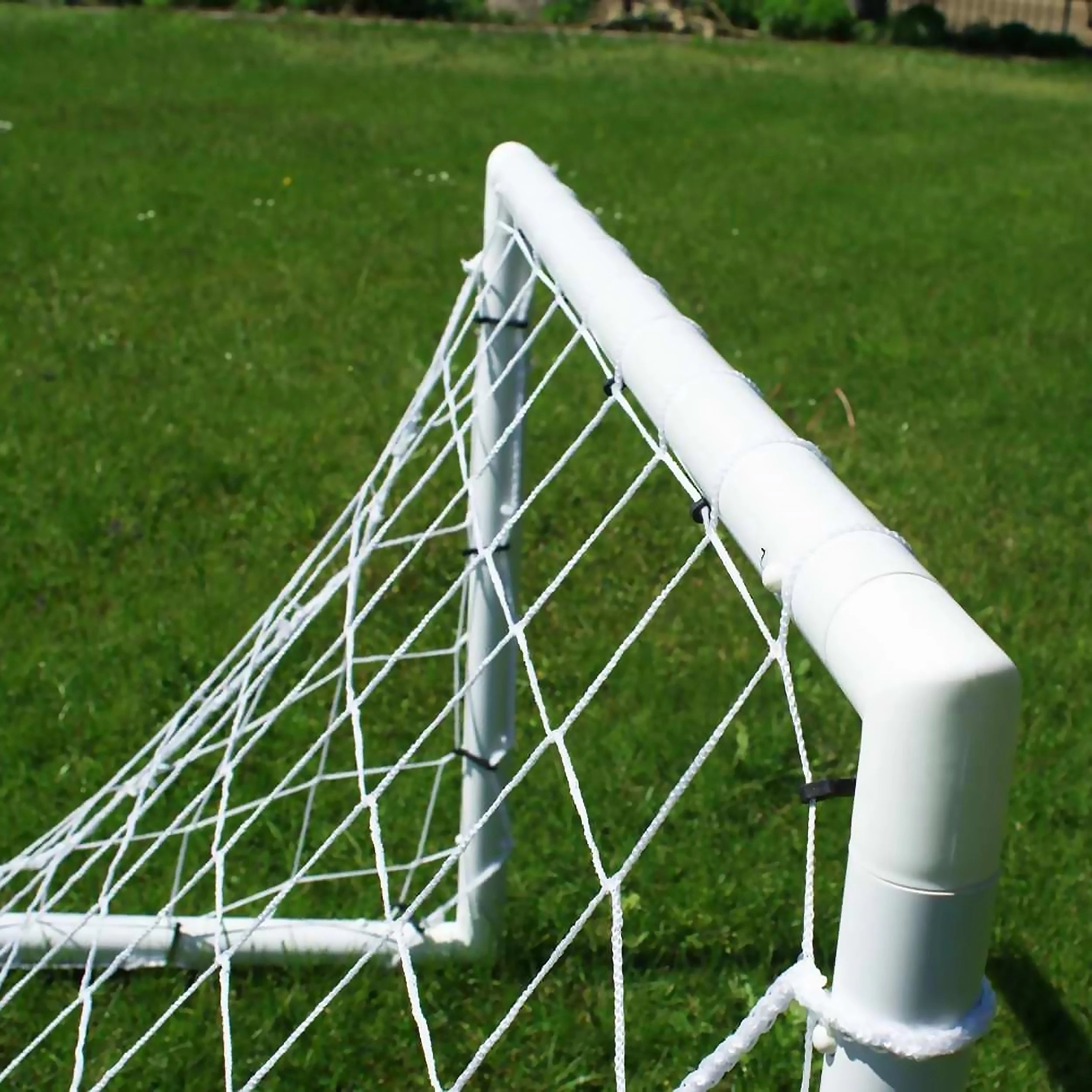 Pair of Football goals - 1.2m x 0.8m - uPVC white Powershot