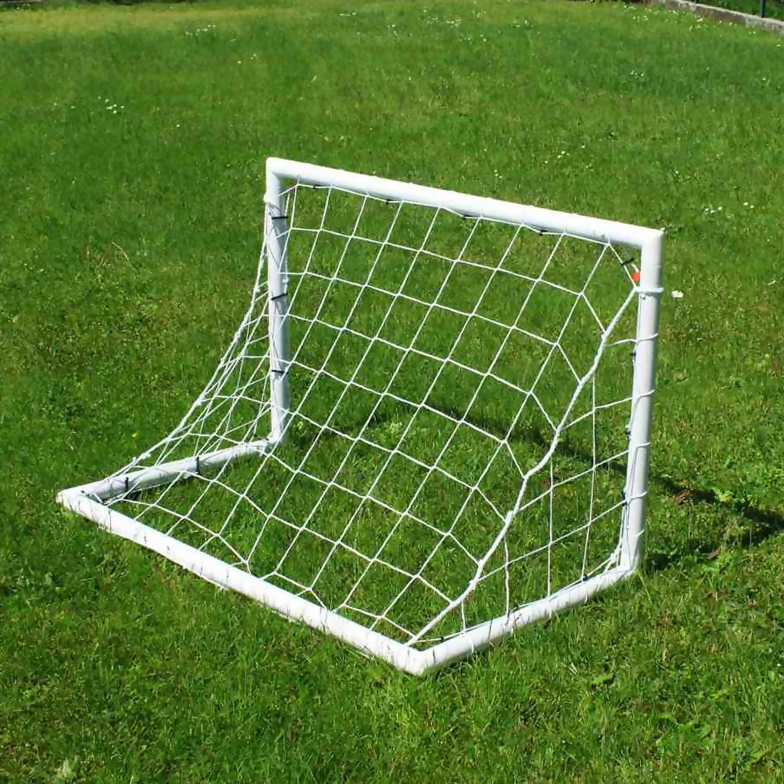 Pair of Football goals - 1.2m x 0.8m - uPVC white Powershot