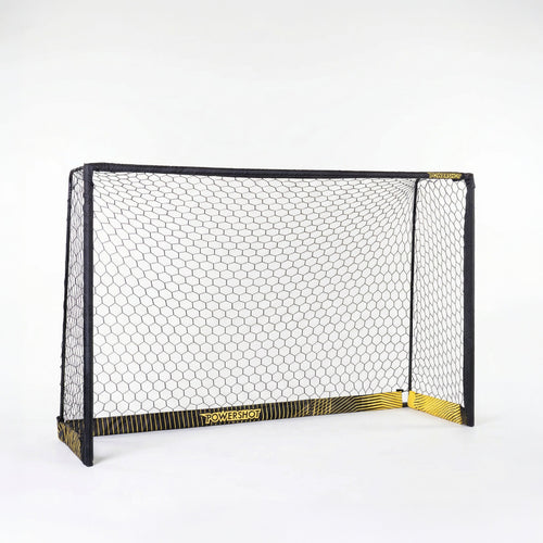 Black steel football goal - 3m x 2m