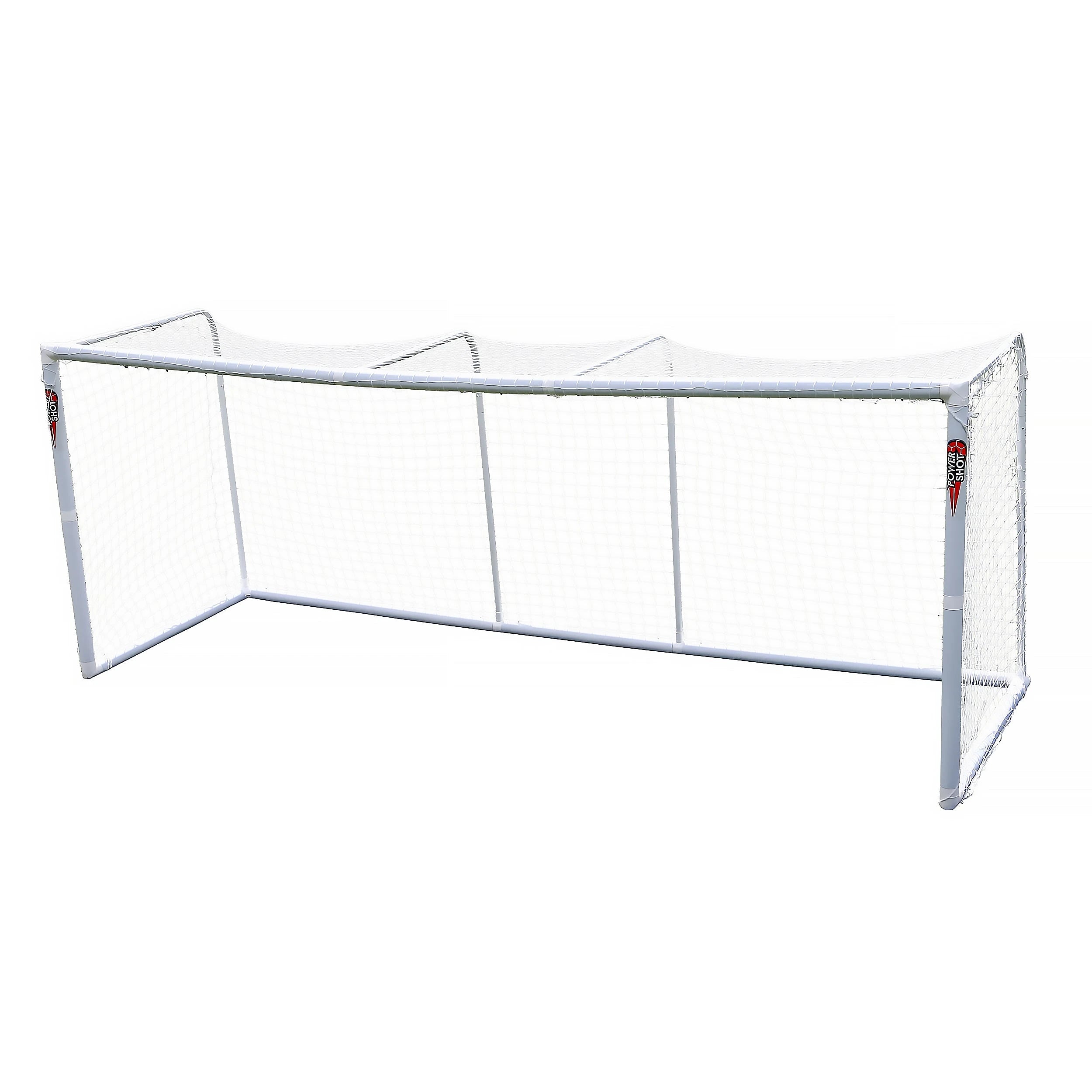STADIUM Modular football goal - 4m x 1.5m and 3m x 1.5m - uPVC - White Powershot