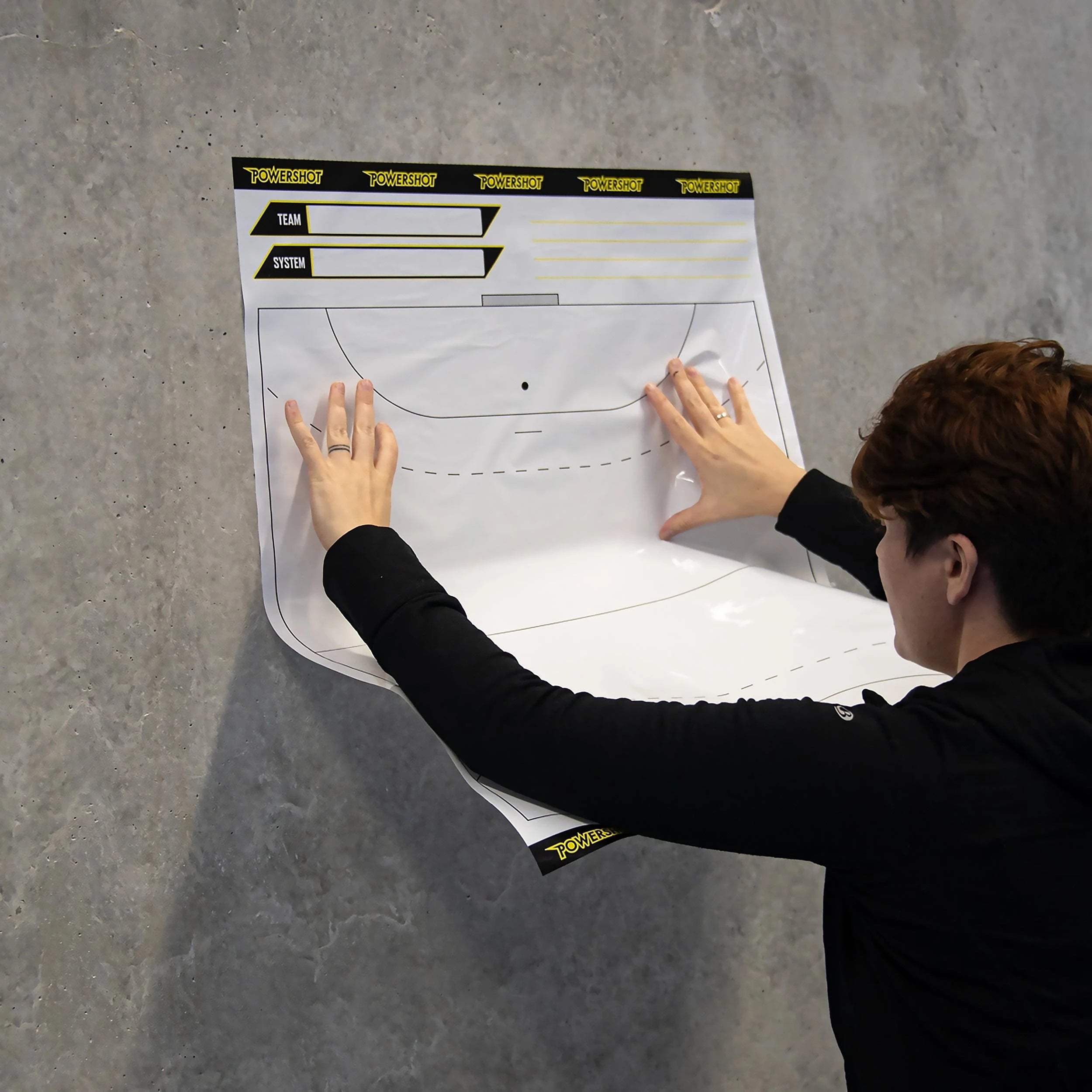 Handball tactical sheet roll full court