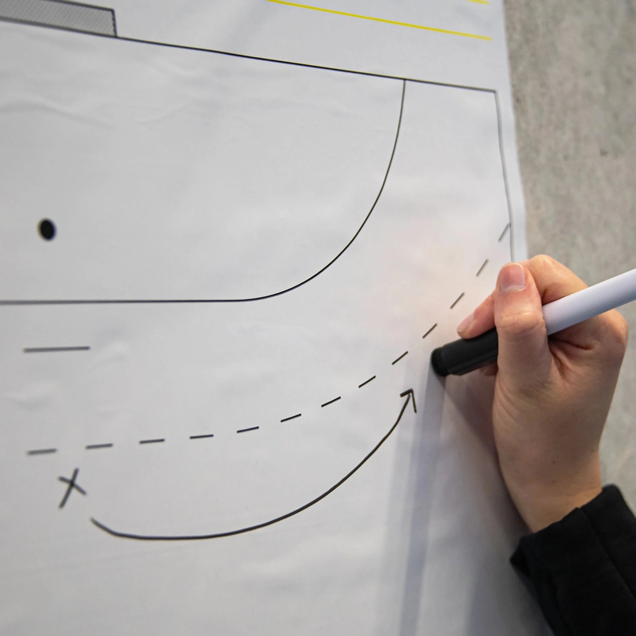 Handball tactical sheet roll full court