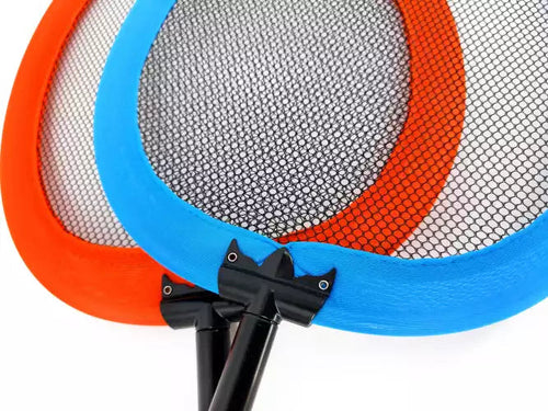 Beach badminton set with 63cm rackets and carry bag