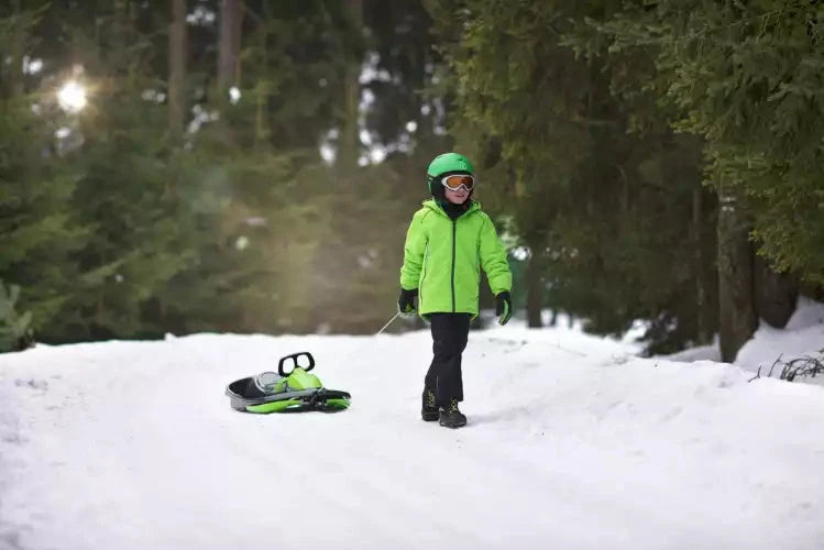Snow Sled with Retractable Tow Cable for Kids and Adults Powershot