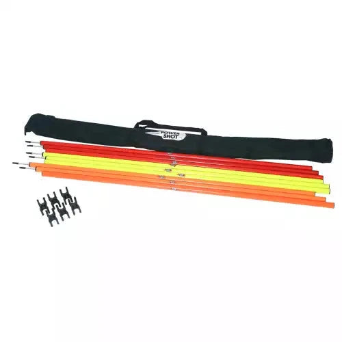 Outdoor training kit - 9 Training Poles with Clips and Carry Bag Powershot