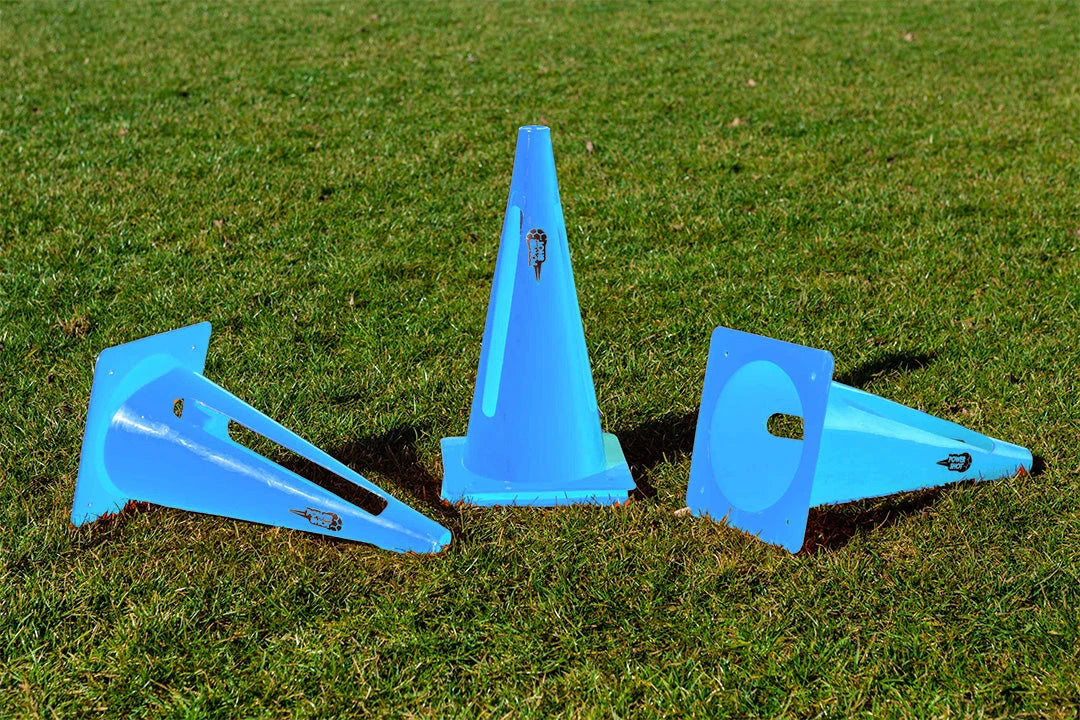 Set of 4 flexible sports cones - 38cm