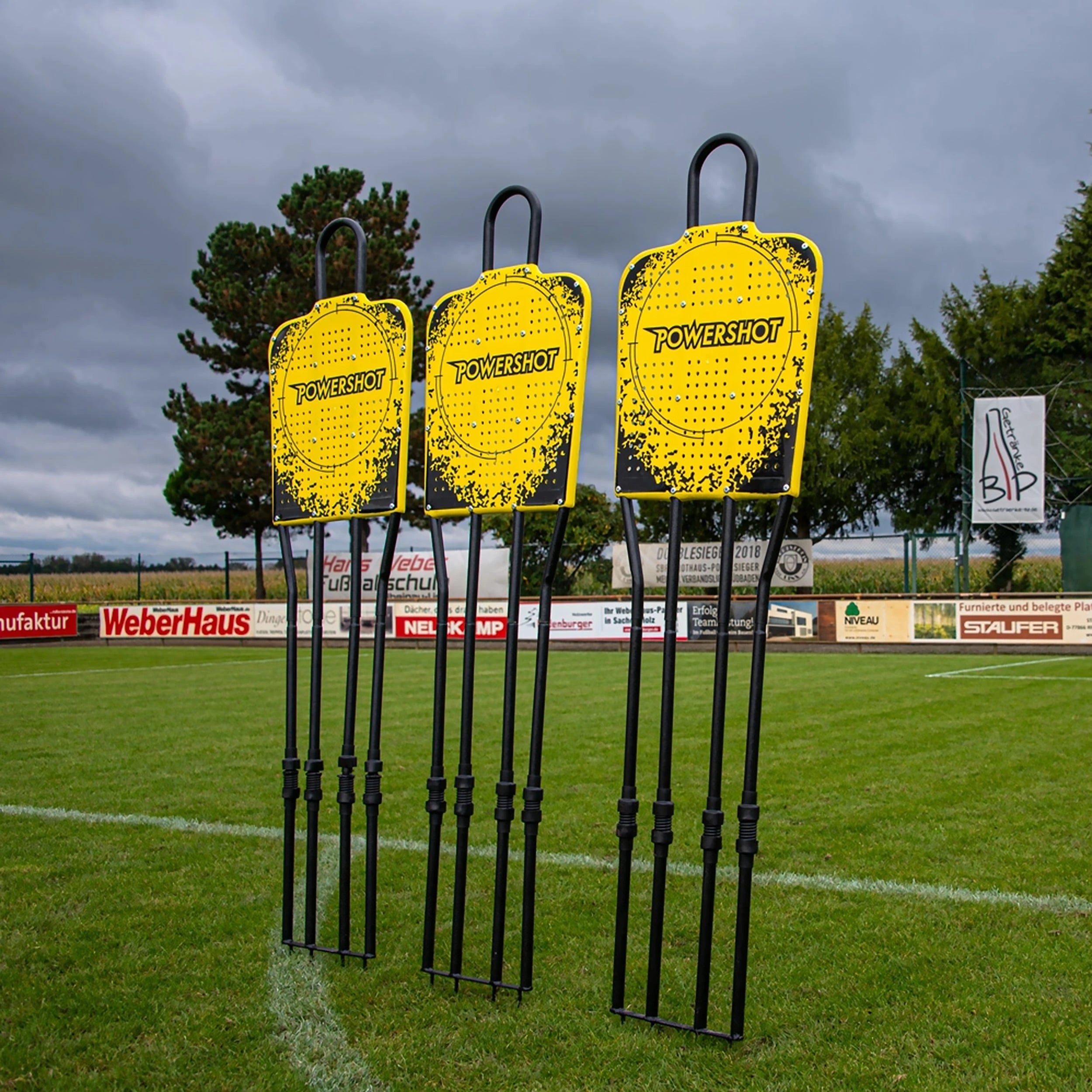 Kit of 3 steel defensive dummies with storage bag Powershot