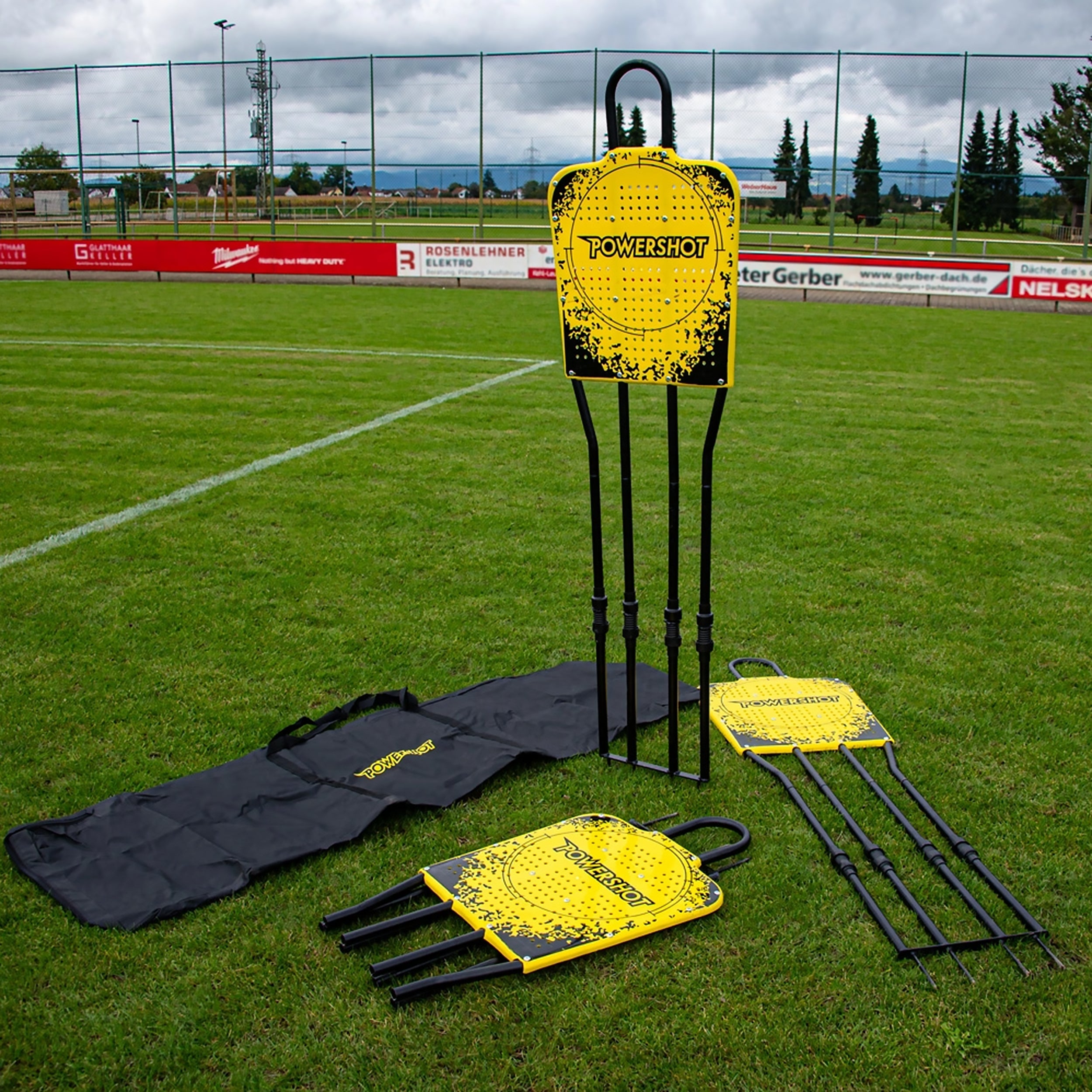 Kit of 3 steel defensive dummies with storage bag Powershot
