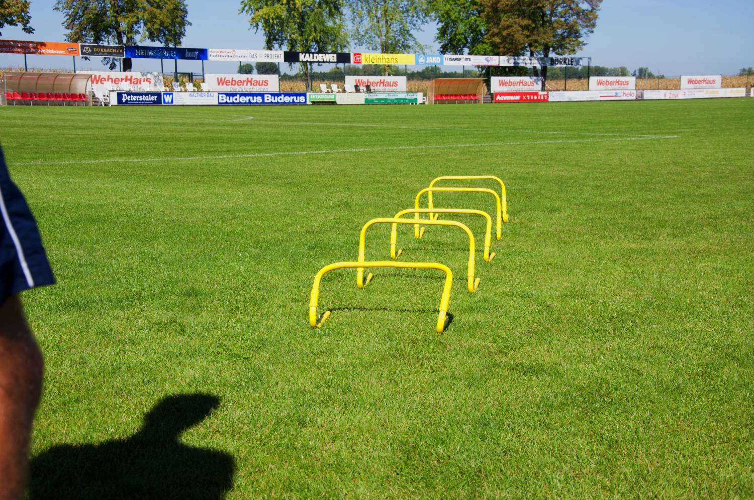 Set of 5 adjustable hurdles - 23cm to 30cm