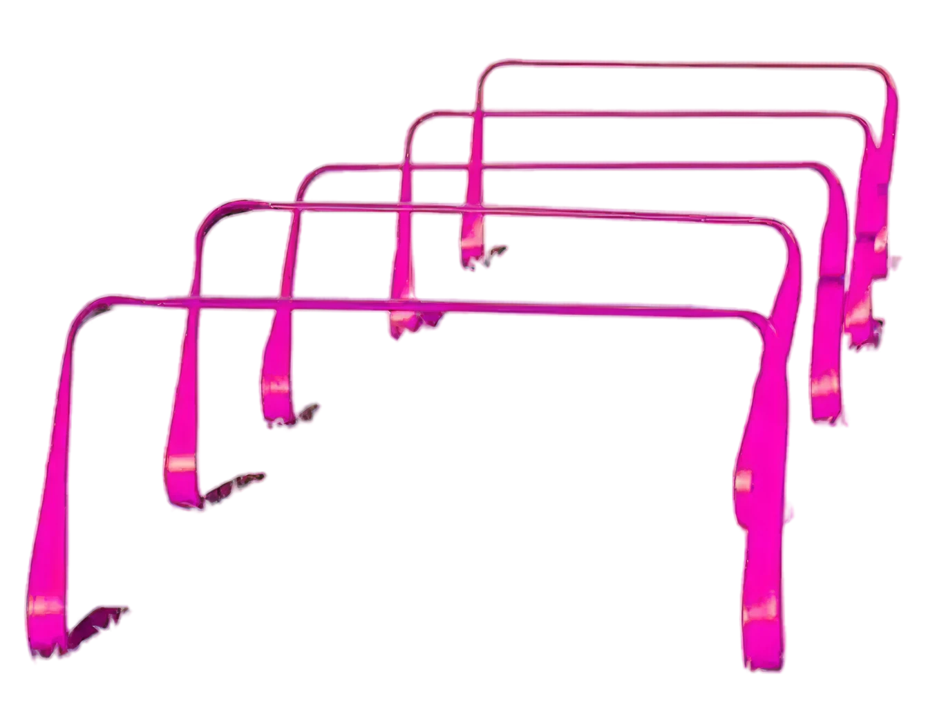 Set of 5 Flat hurdles - 23cm Powershot