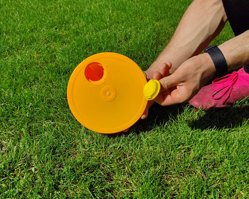 Dome base for slalom poles or hoops