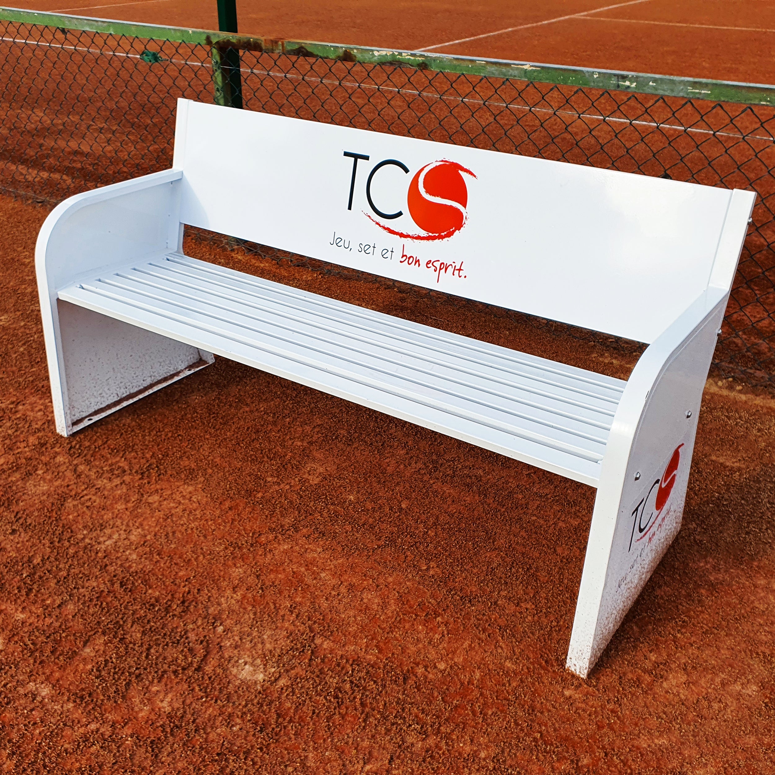 Advertising Tennis Court Bench – Steel Carrington