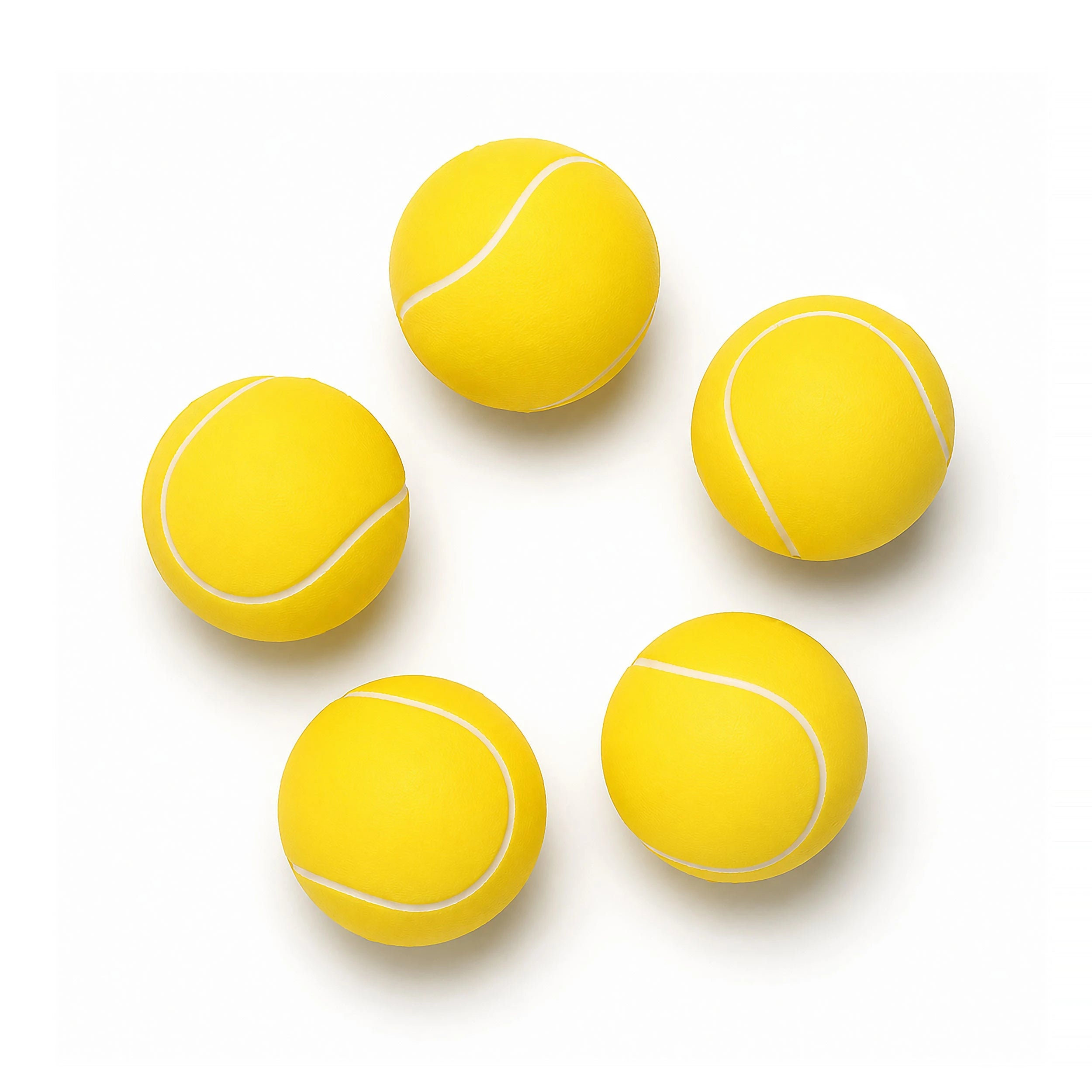 Set of 5 Tennis foam balls - 6.3cm Carrington