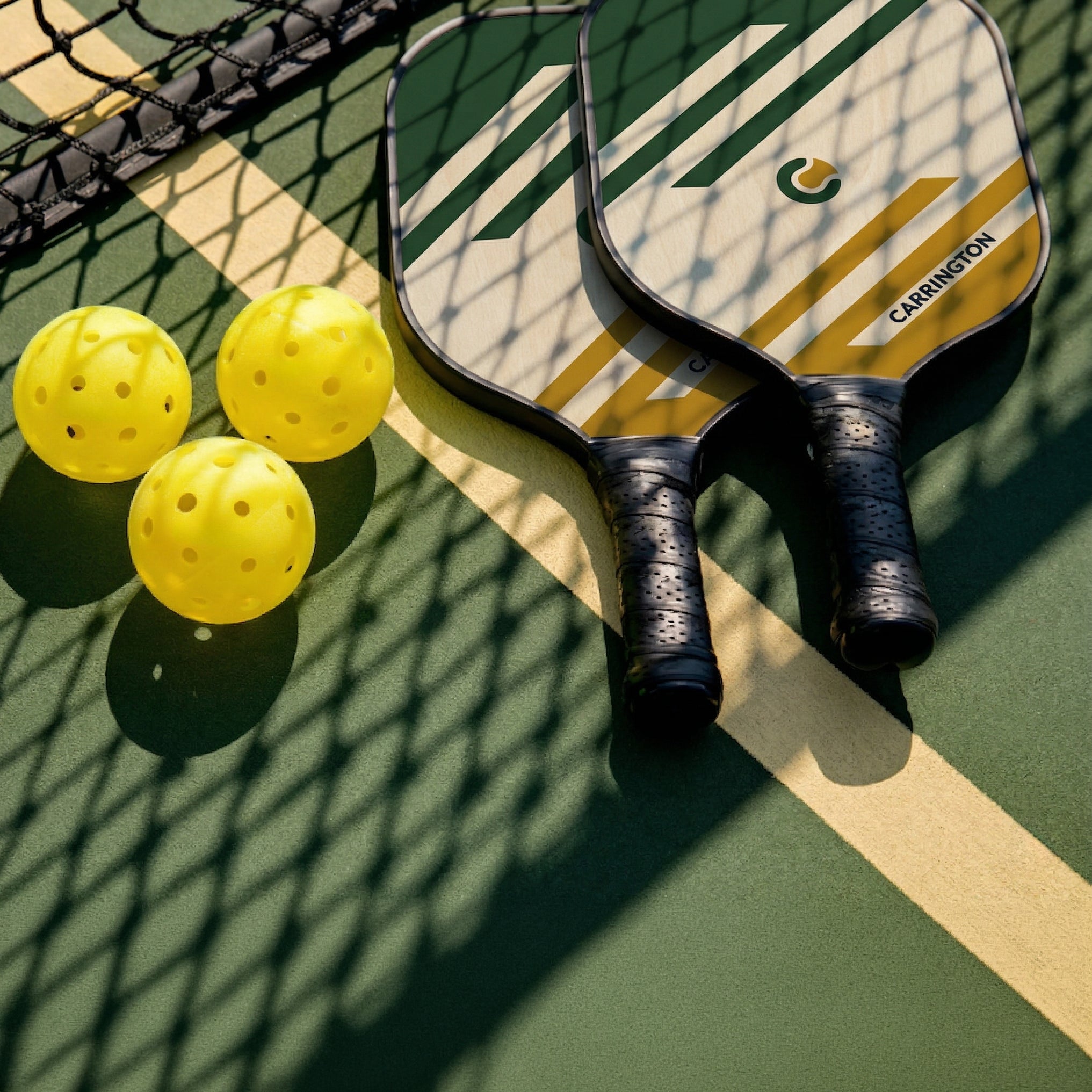 Pickleball - Basic Wooden Paddle-Racket and Ball Carrington