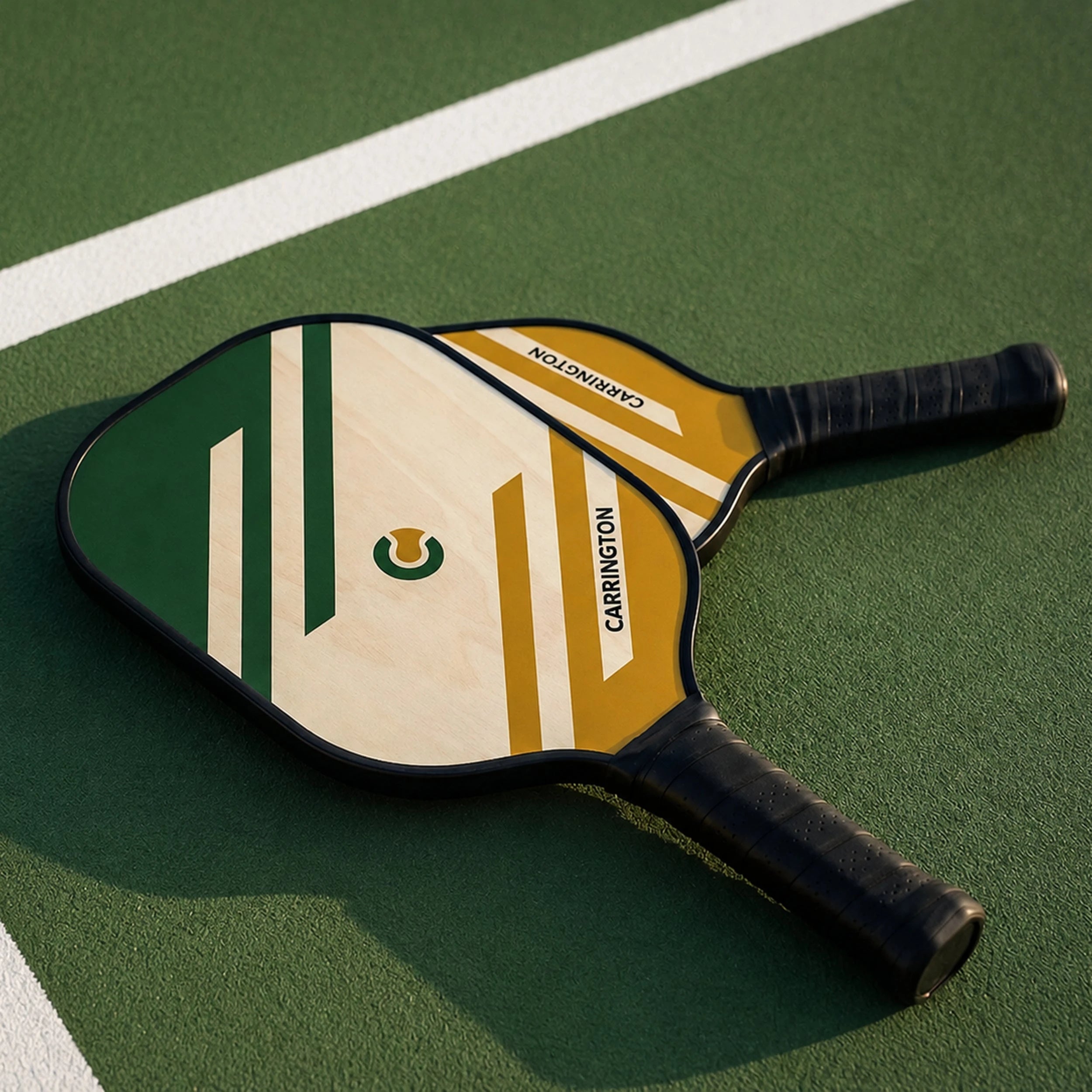 Pickleball - 2 Basic Wooden Paddle-Rackets