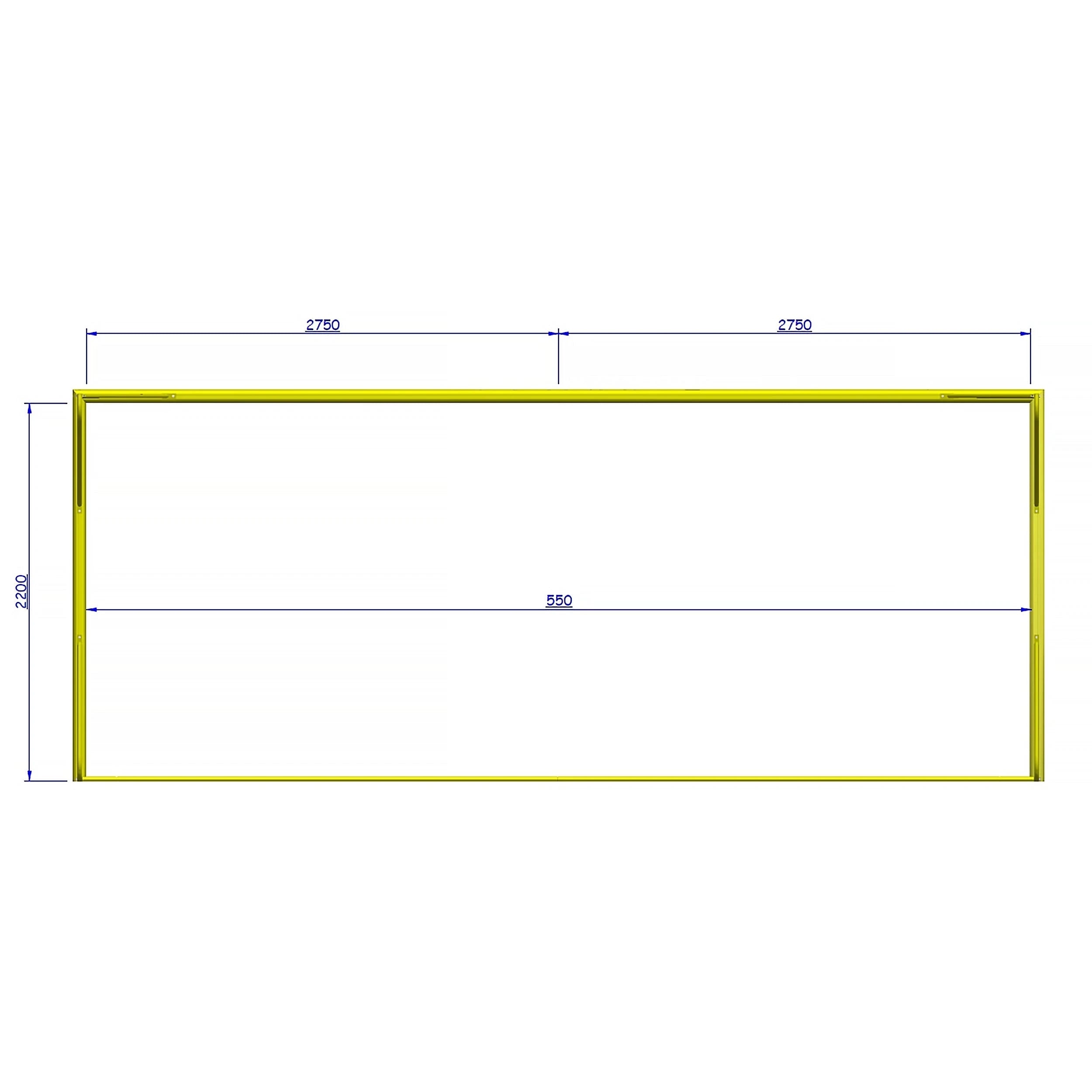 Pair of beach football goals to seal - 5.5m x 2.2m with steel sleeves Powershot