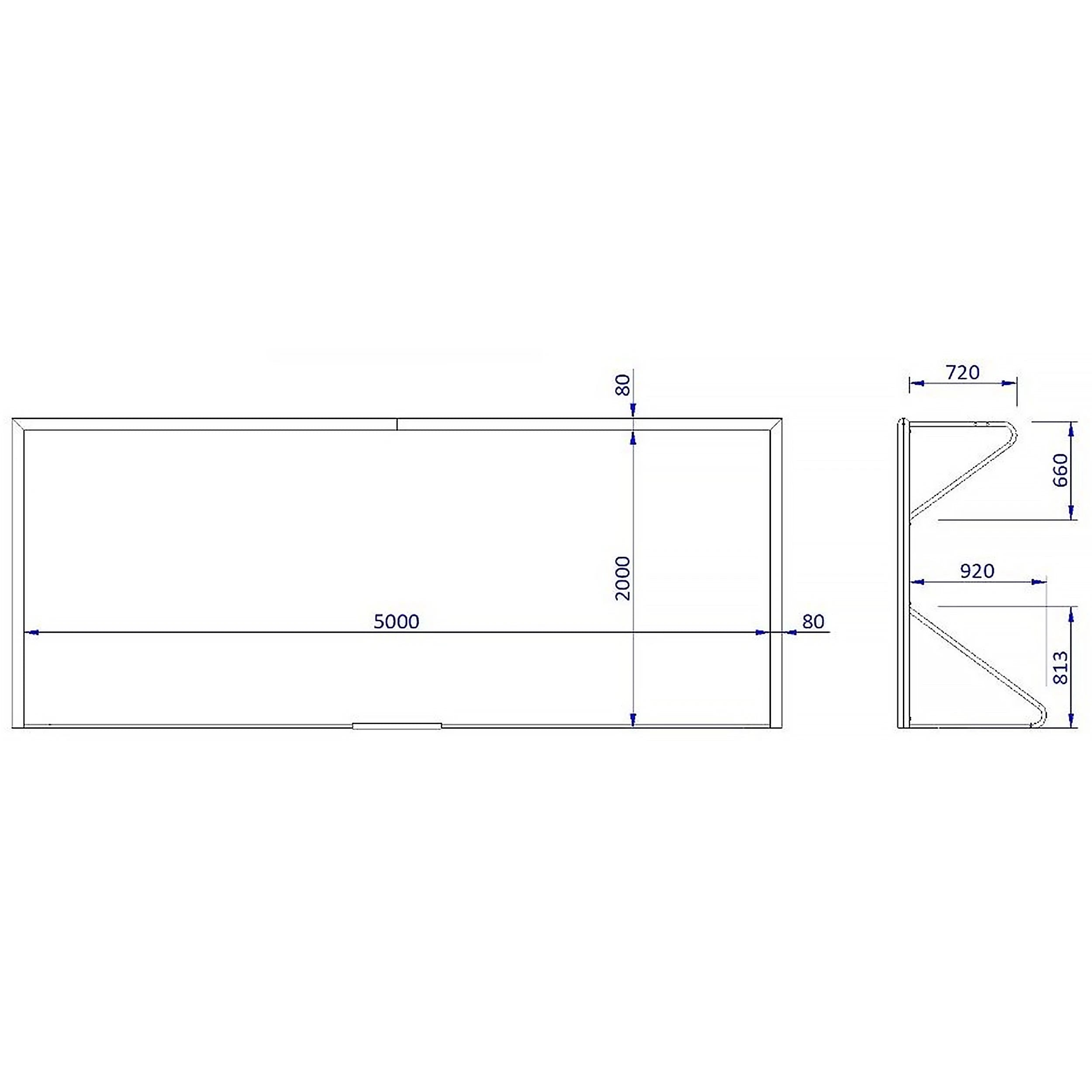 Portable Football Goal - 5m x 2m - Aluminium - 80mm Powershot