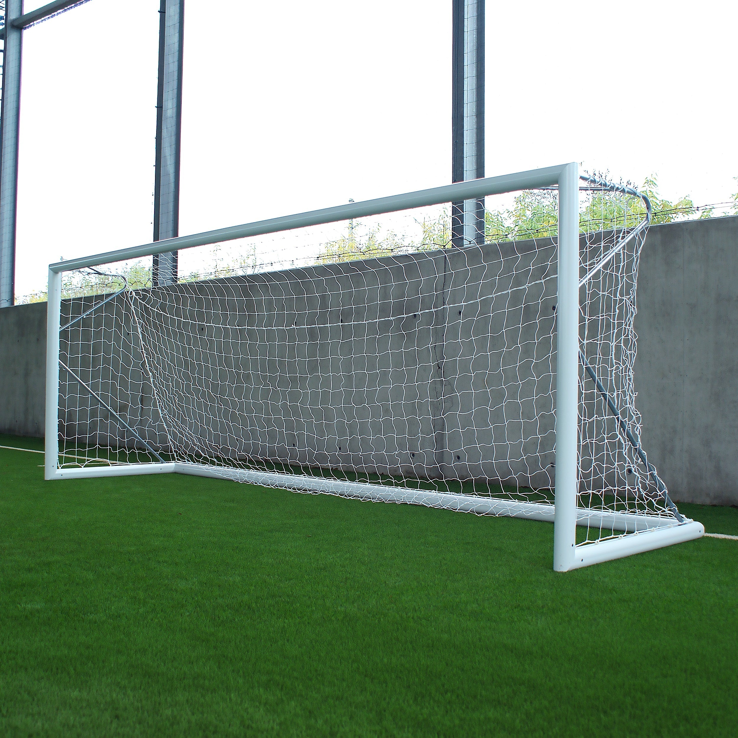 8 a side football goal transportable aluminium - 6 m x 2.1 m - Ø80 mm Powershot