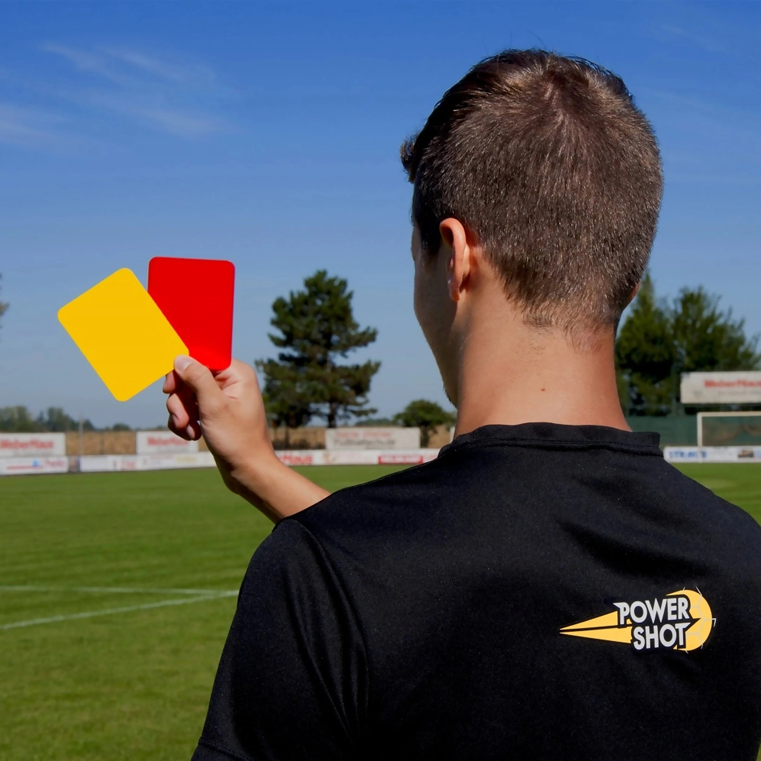 Pair of referee cards yellow and red Powershot