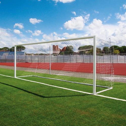 Full-Size Socketed Aluminium Football Goal - 7.32m x 2.44m Powershot