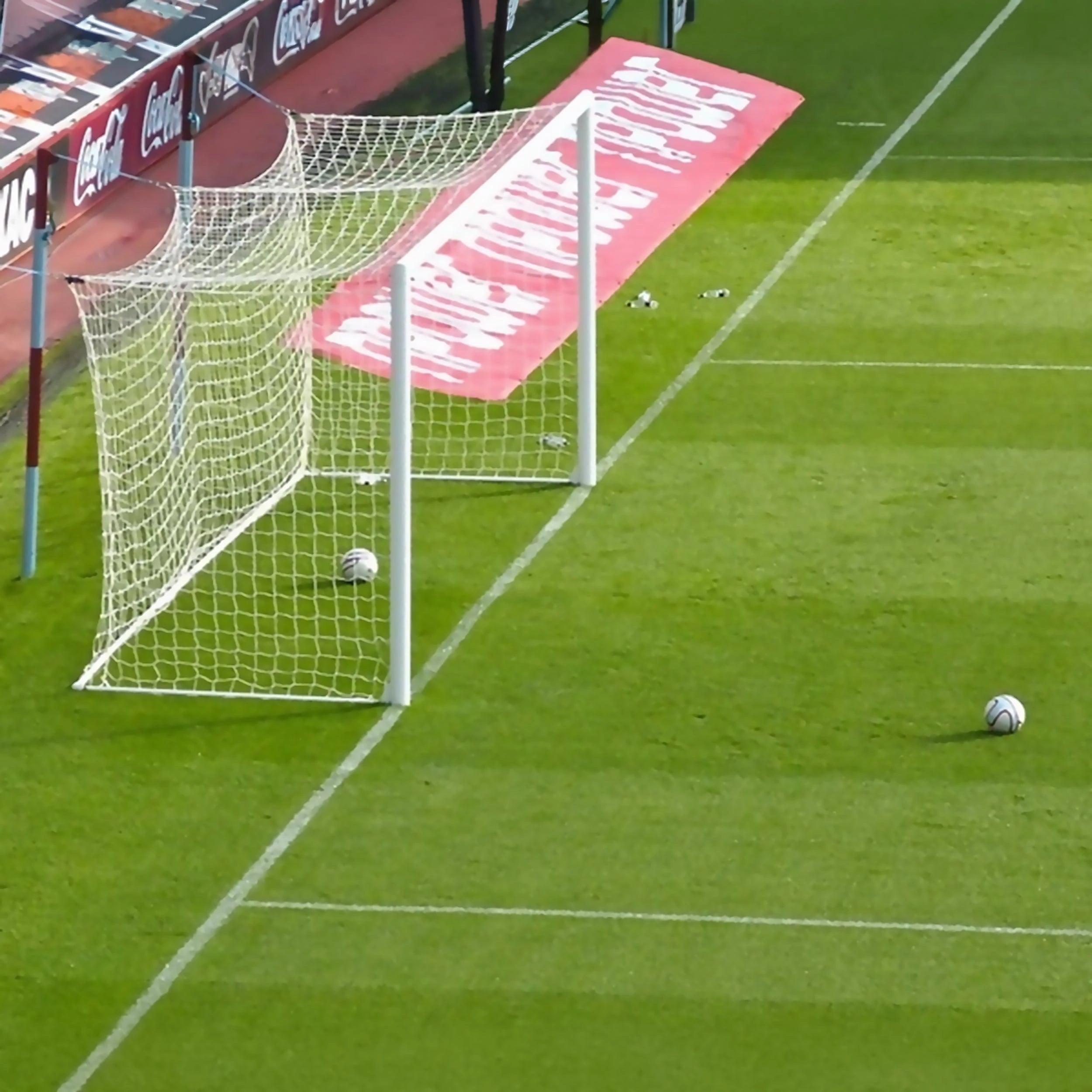 Full-Size Socketed Aluminium Football Goal - 7.32m x 2.44m Powershot