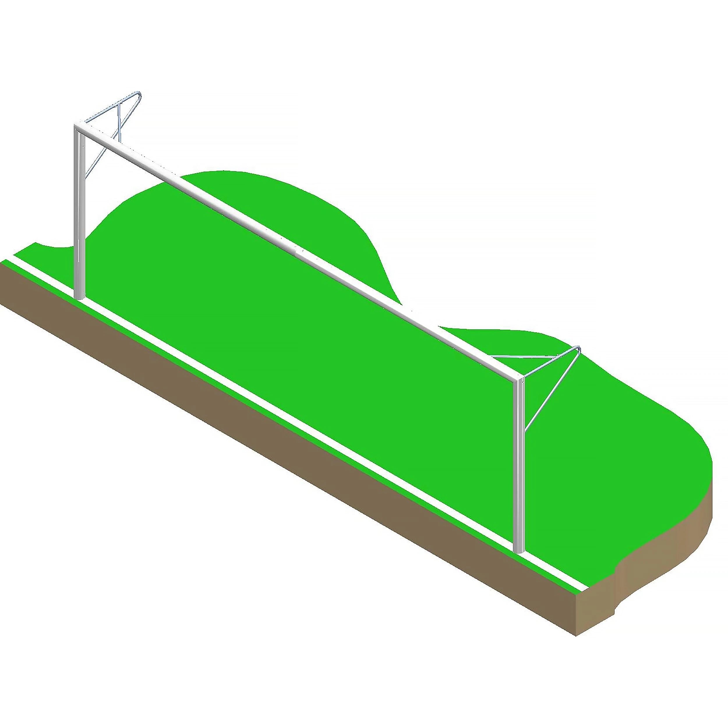 Football Goal 5m x 2m Aluminium - 120mm x 100mm Powershot