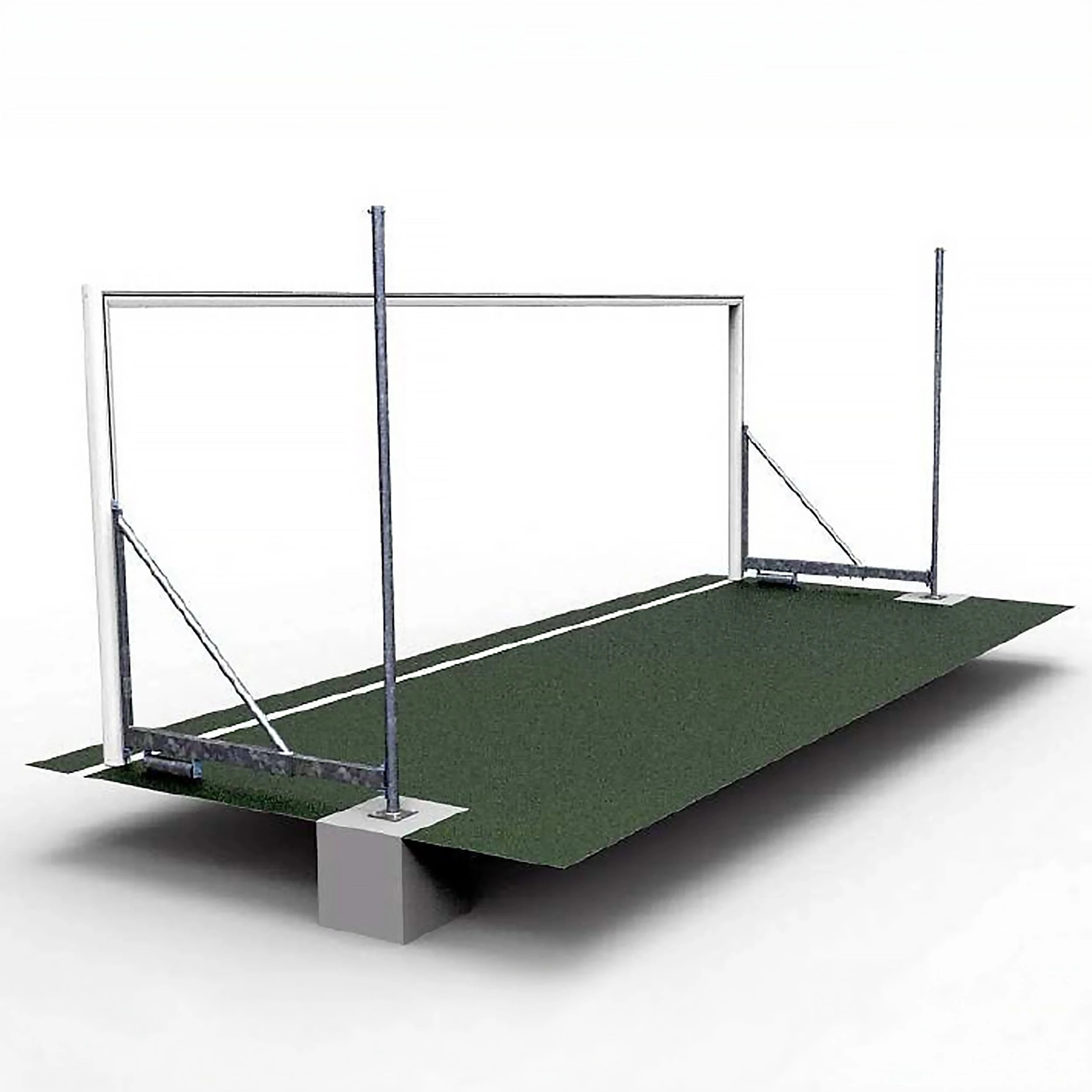 Pair of 8 a side aluminium folding and sealing football goals - 6m x 2.10m Powershot