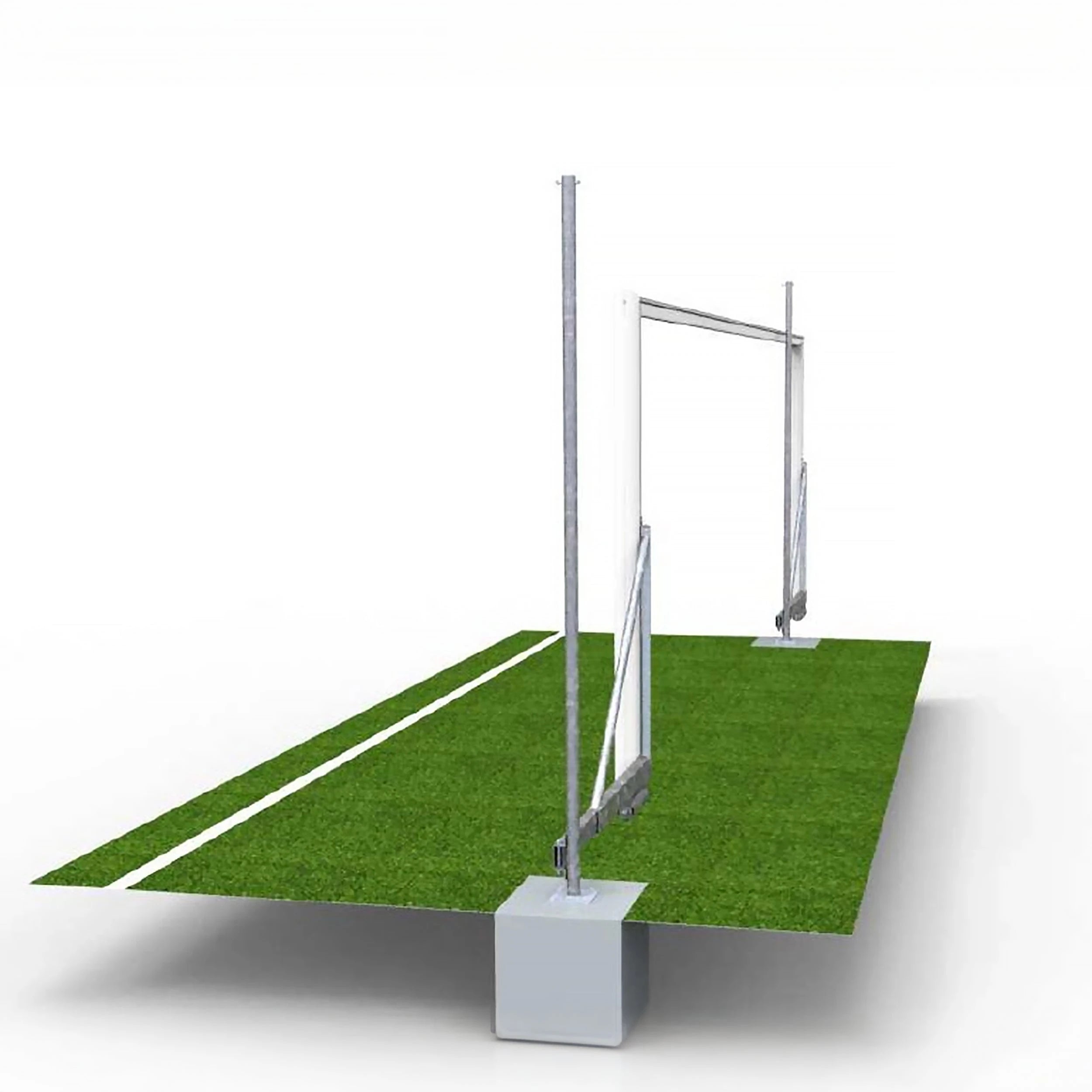 Pair of 8 a side aluminium folding and sealing football goals - 6m x 2.10m Powershot