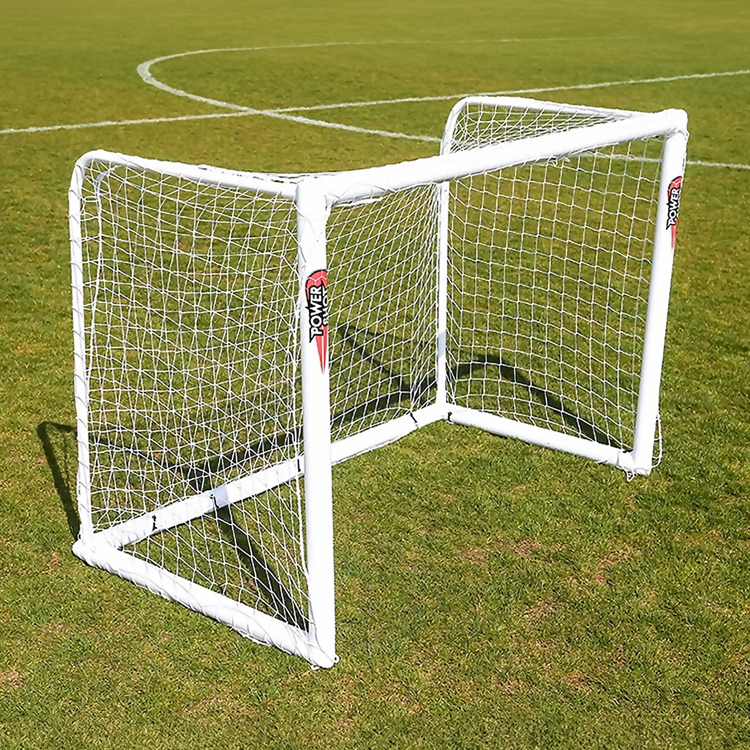 STADIUM Football goal - 1.2m x 0.8m - uPVC - White Powershot