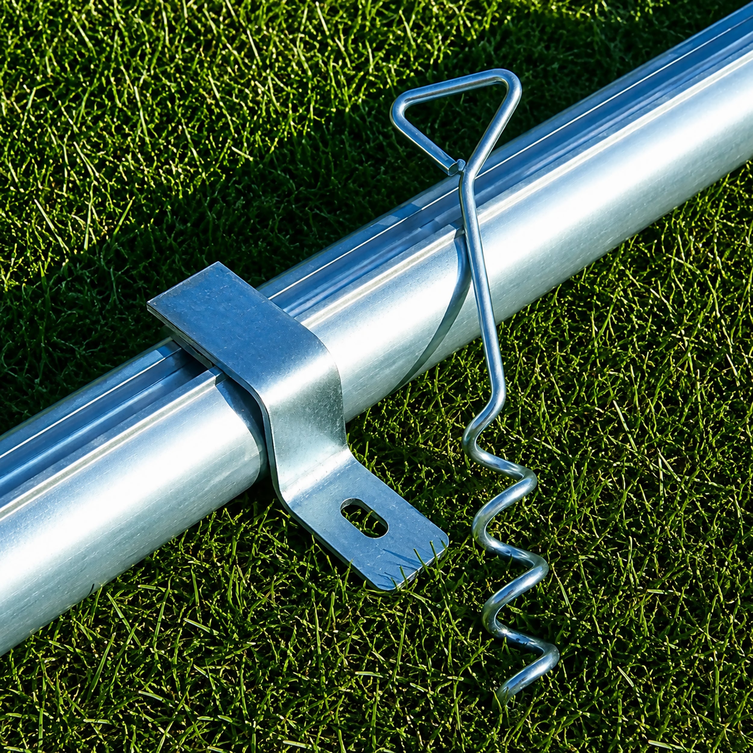 Anchoring system for 5-a-side portable football goal Powershot