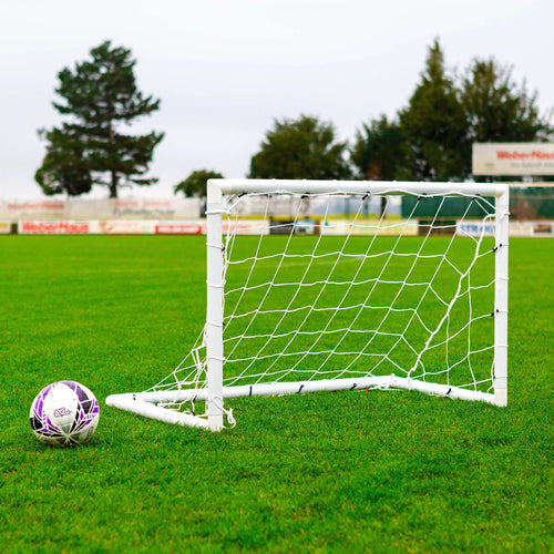 Football goal - 1.2m x 0.8m - uPVC white Powershot