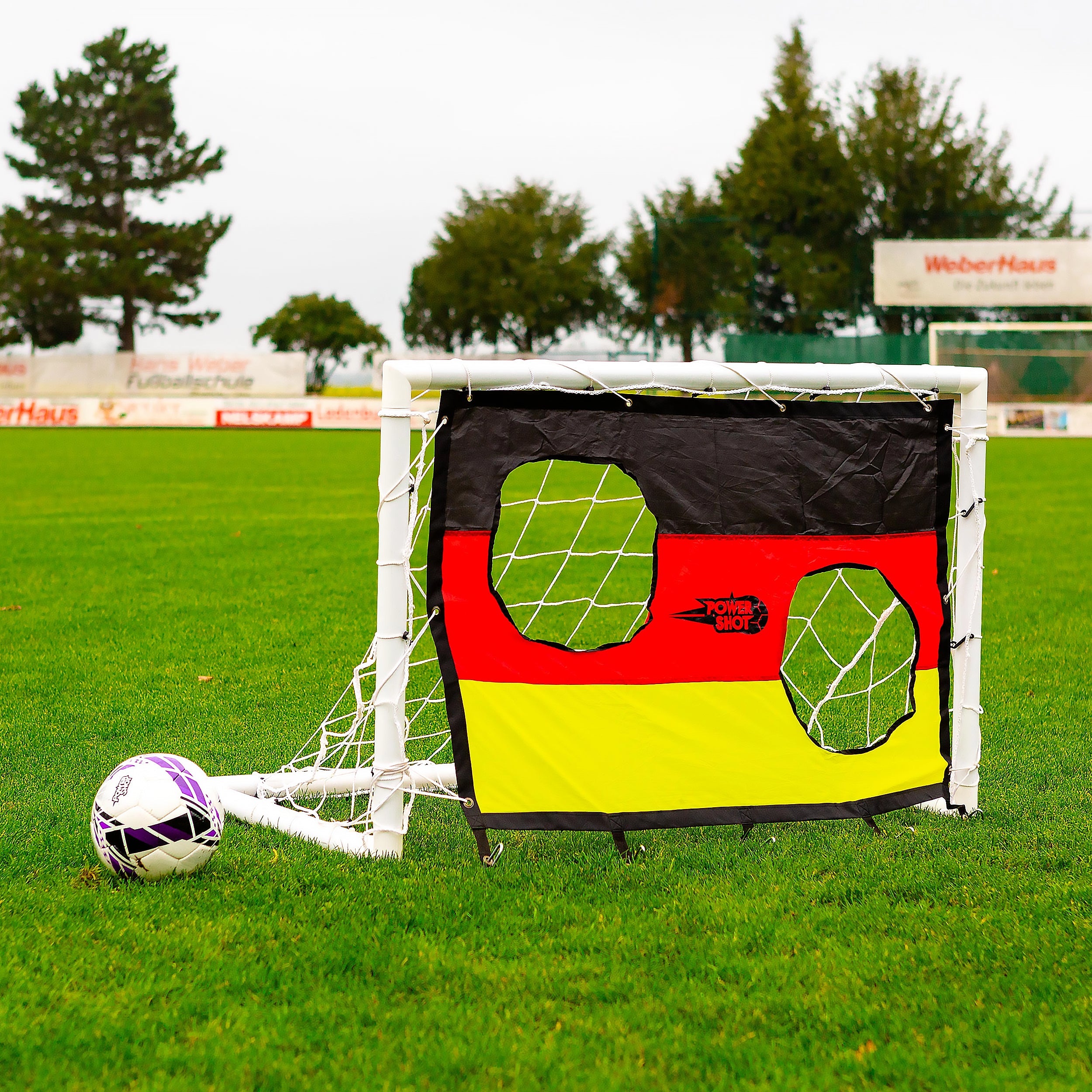 Football uPVC Goal with Shooting Wall - 1.2m x 0.8m Powershot