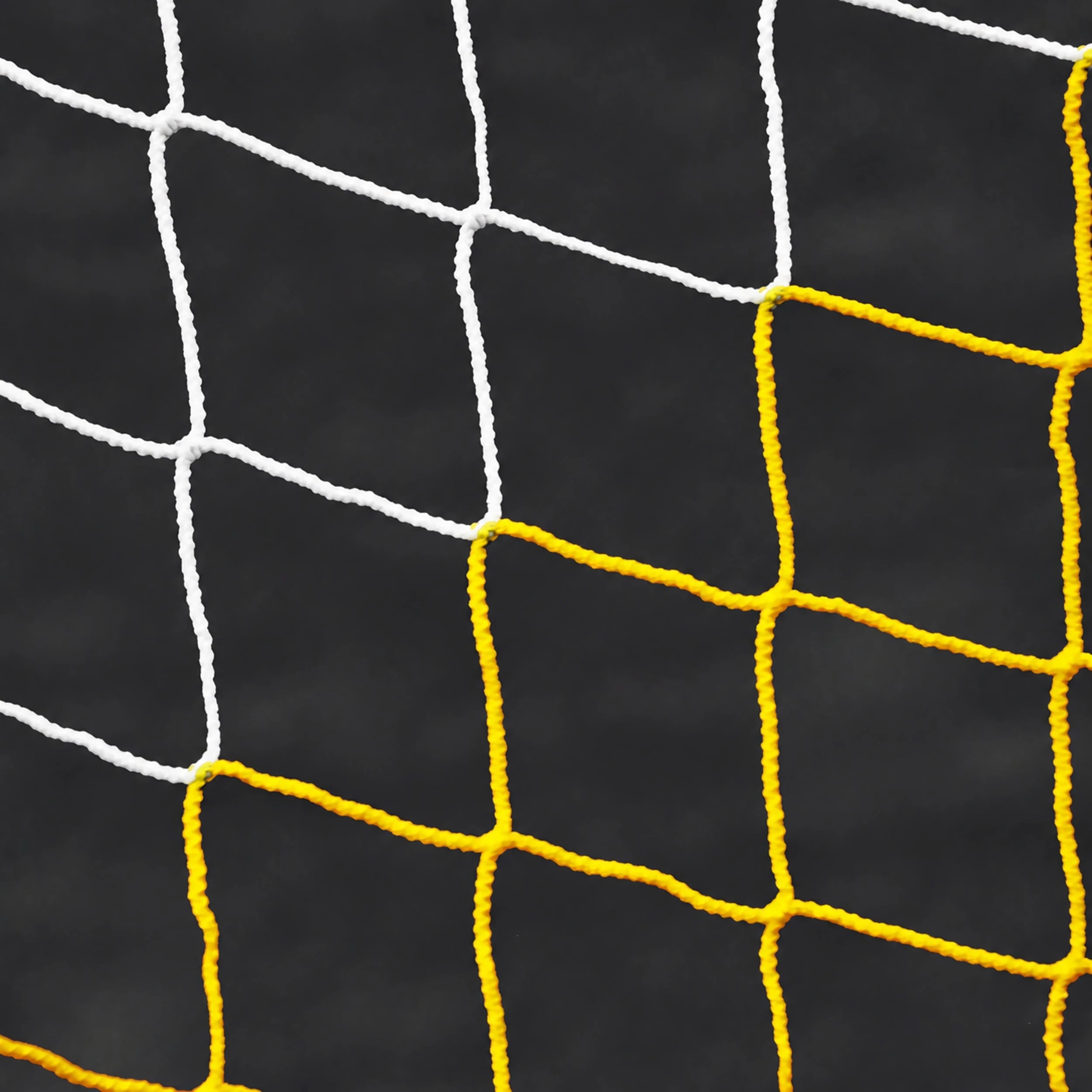 Football net white/yellow- 7.5m x 2.5m x 0.8m x 2m