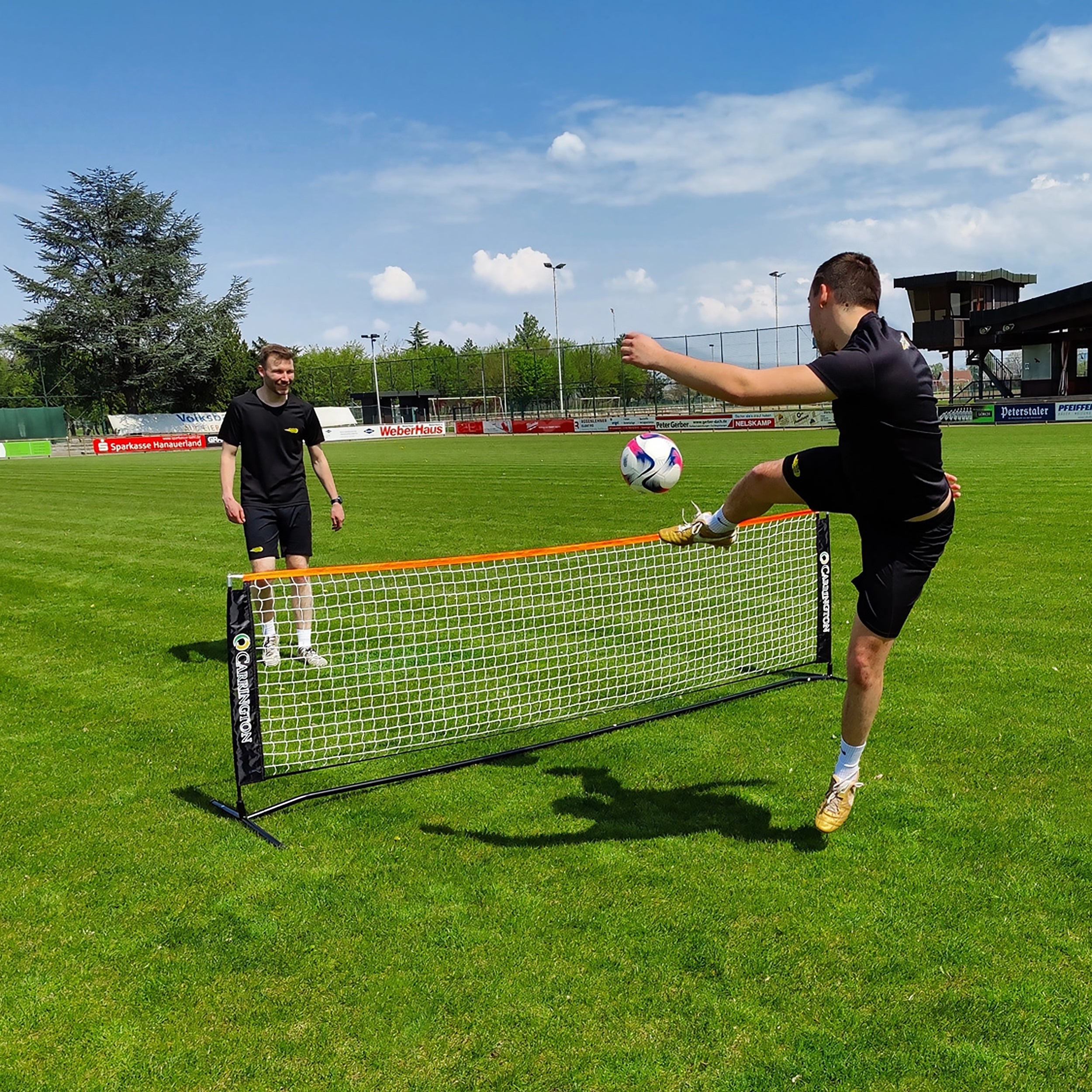 Tennis kit posts and net with carrying bag - 3m Carrington